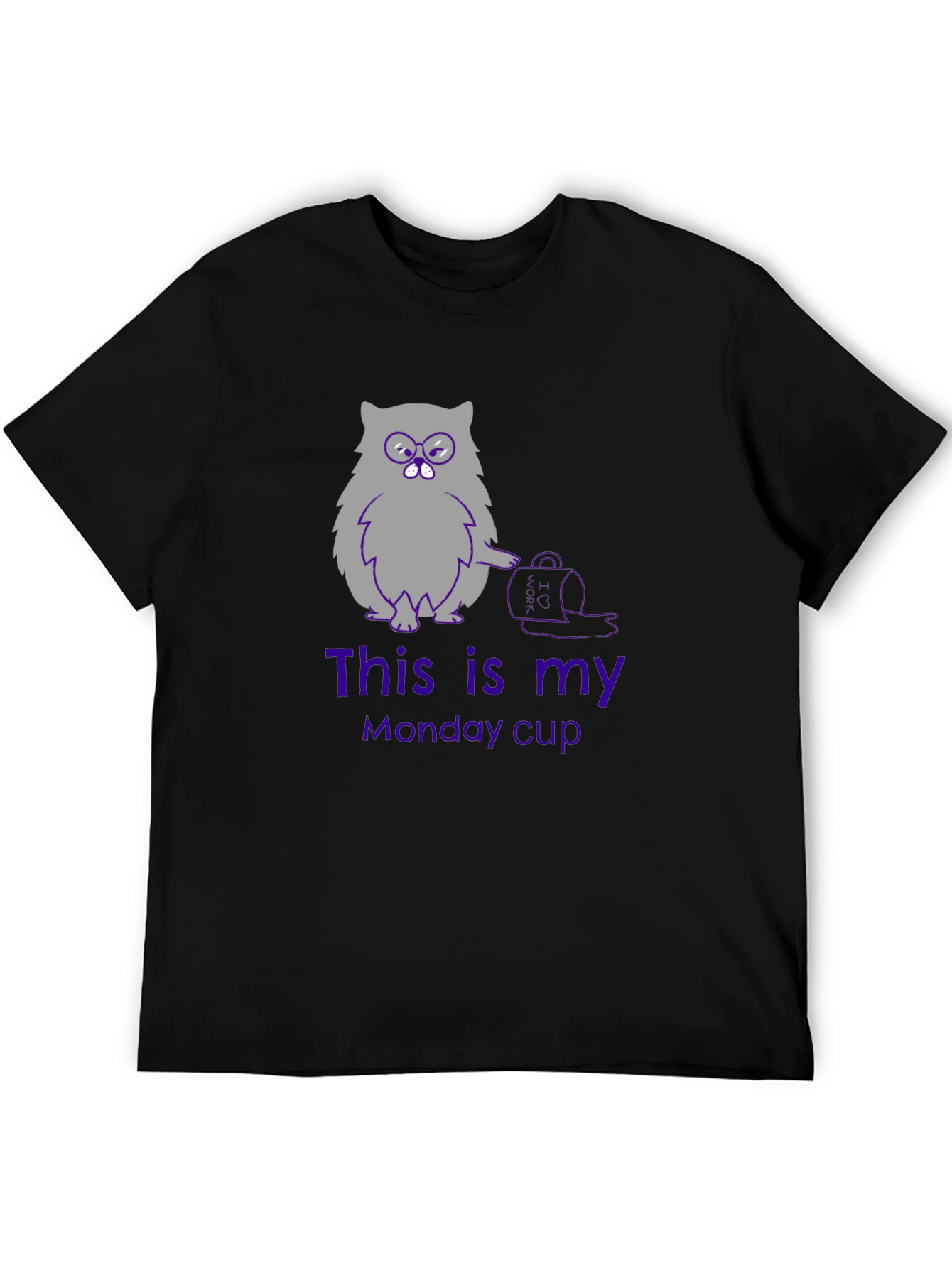 Funny Cat Monday Cup T-Shirt