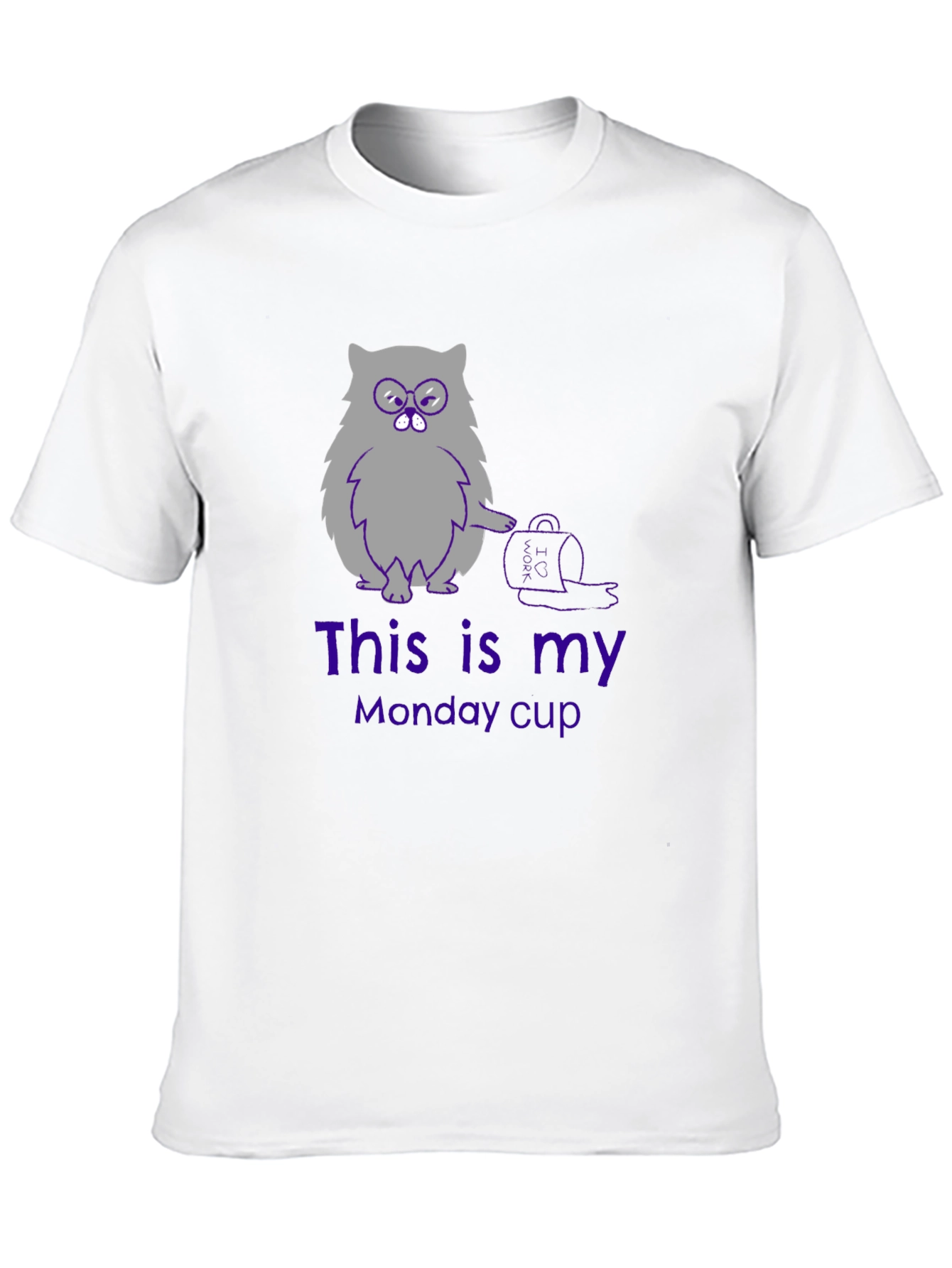 Funny Cat Monday Cup T-Shirt