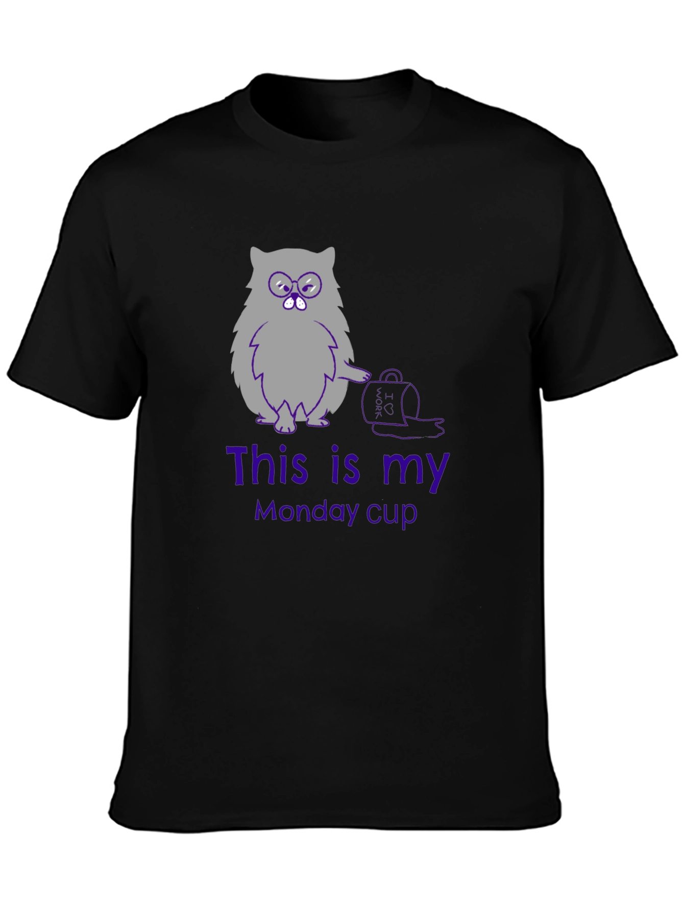 Funny Cat Monday Cup T-Shirt