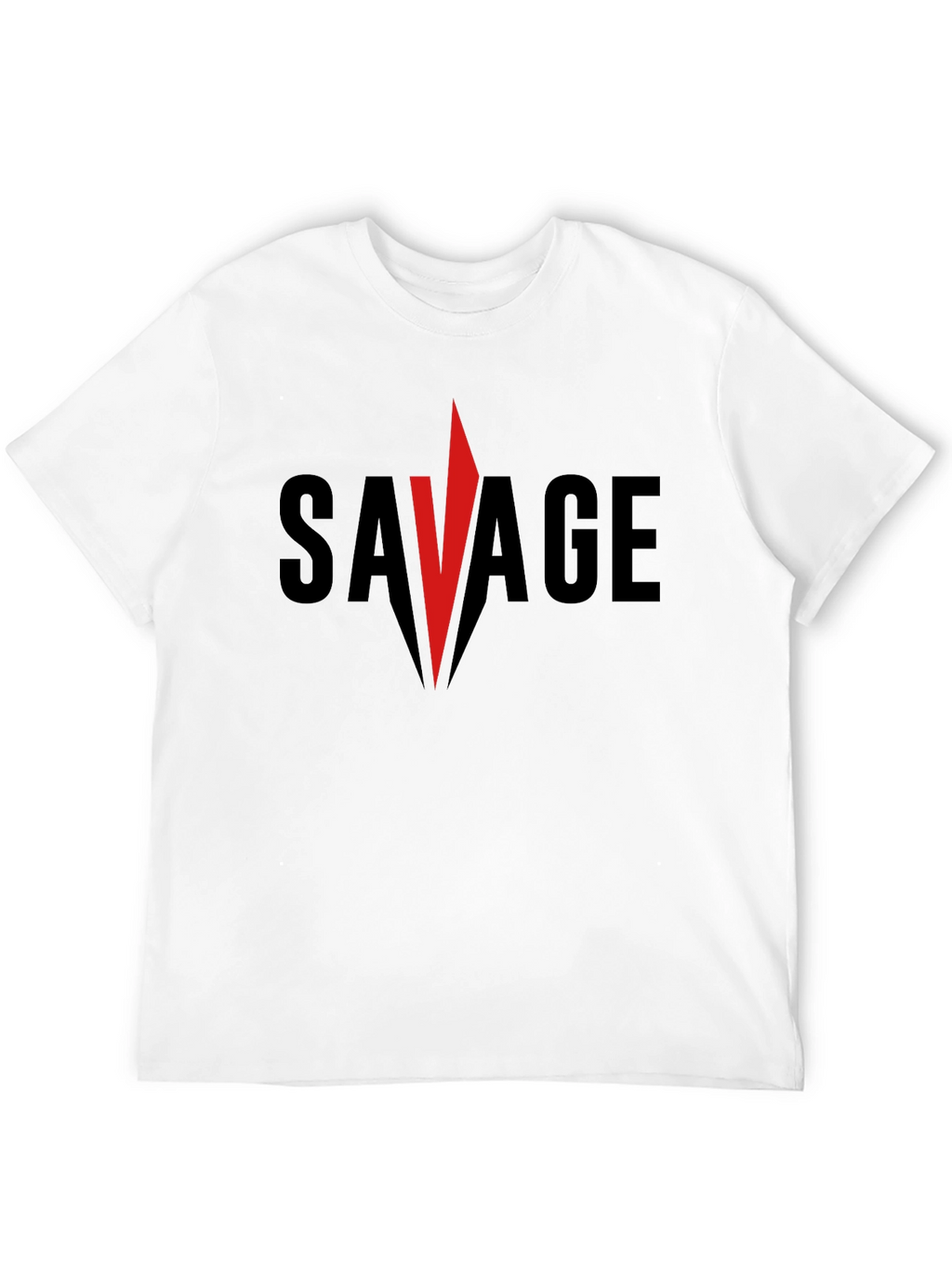 Savage Graphic Tee - Bold Red Accent