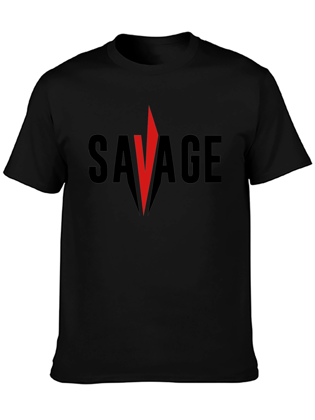 Savage Graphic Tee - Bold Red Accent