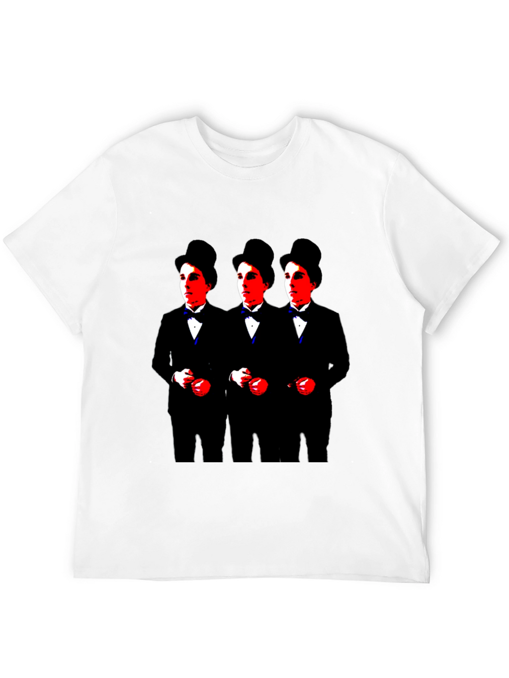 Charlie Chaplin Triple Threat Black Graphic Tee
