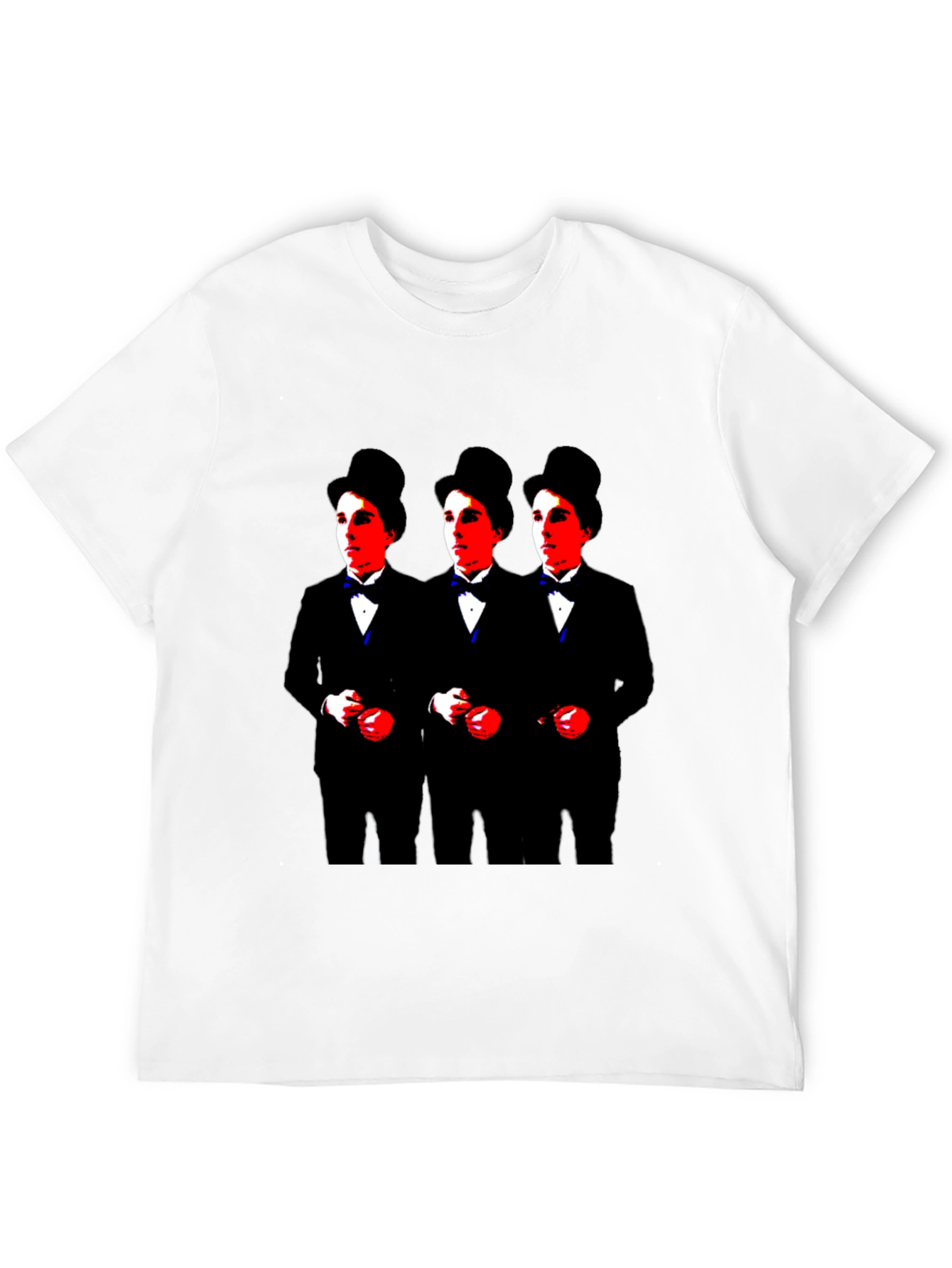 Charlie Chaplin Triple Threat Black Graphic Tee