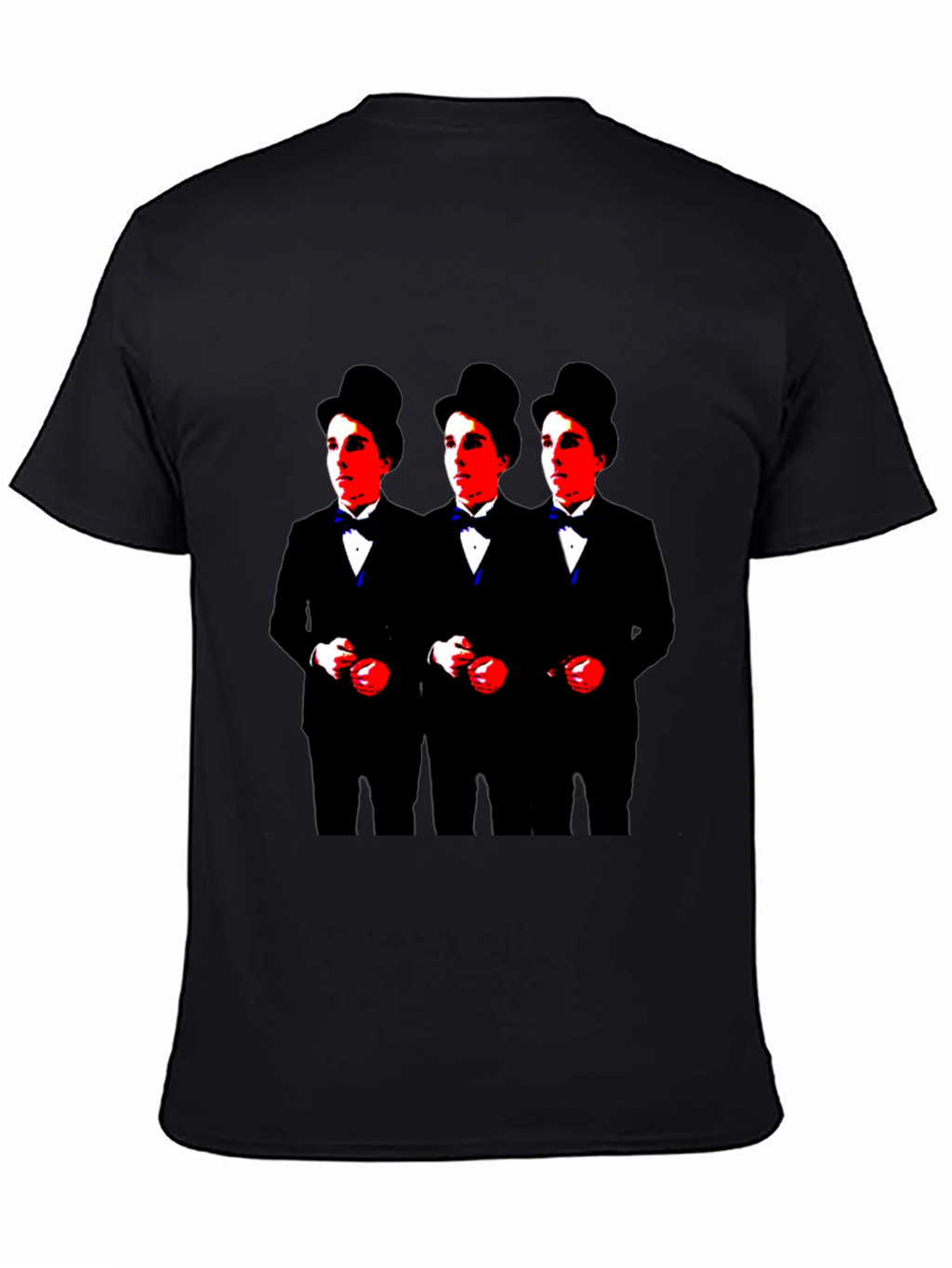 Charlie Chaplin Triple Threat Black Graphic Tee