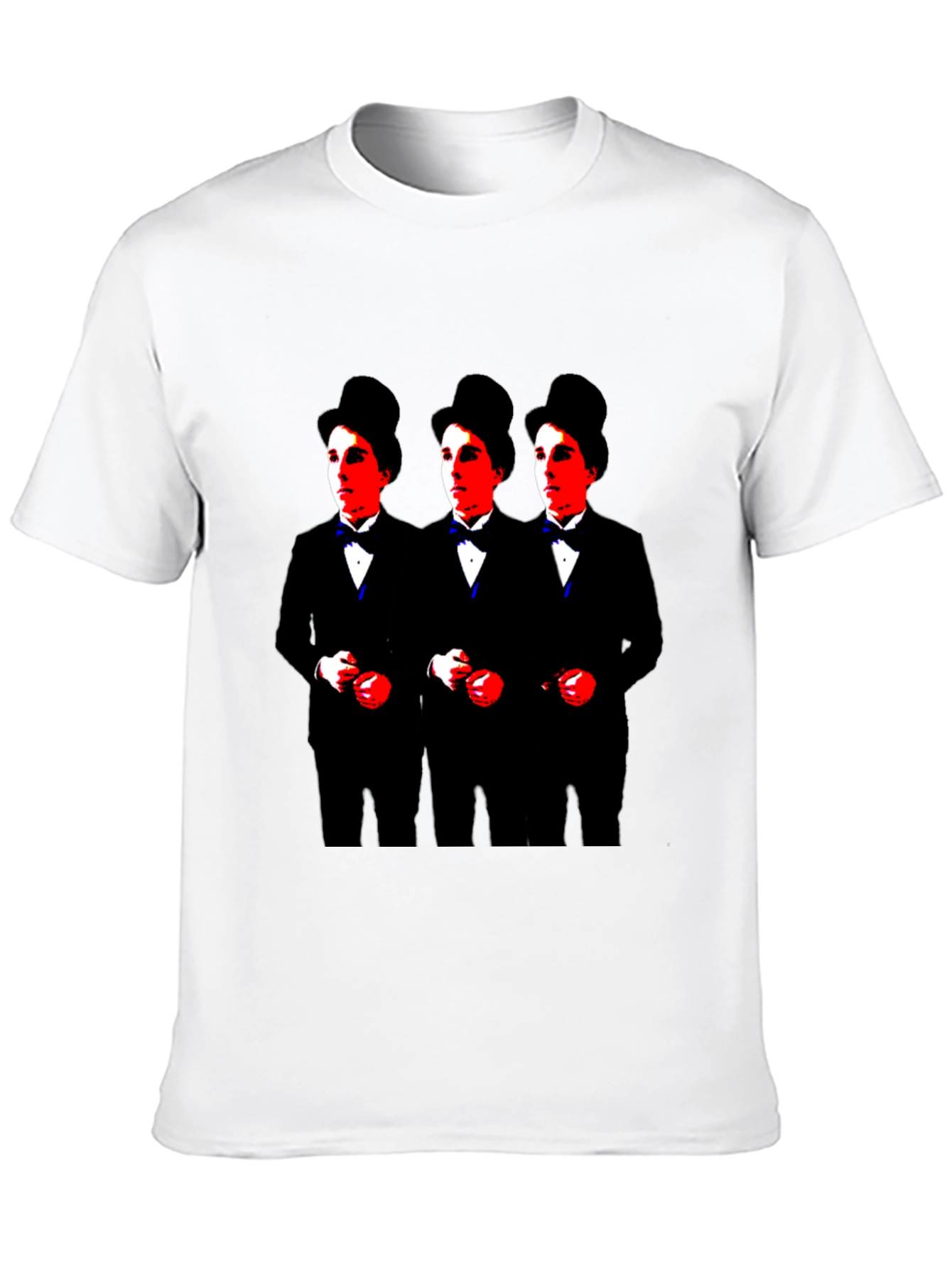Charlie Chaplin Triple Threat Black Graphic Tee