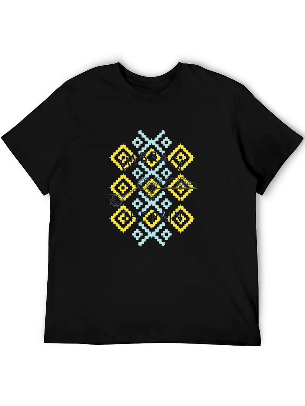 Geometric Pattern Black T-Shirt