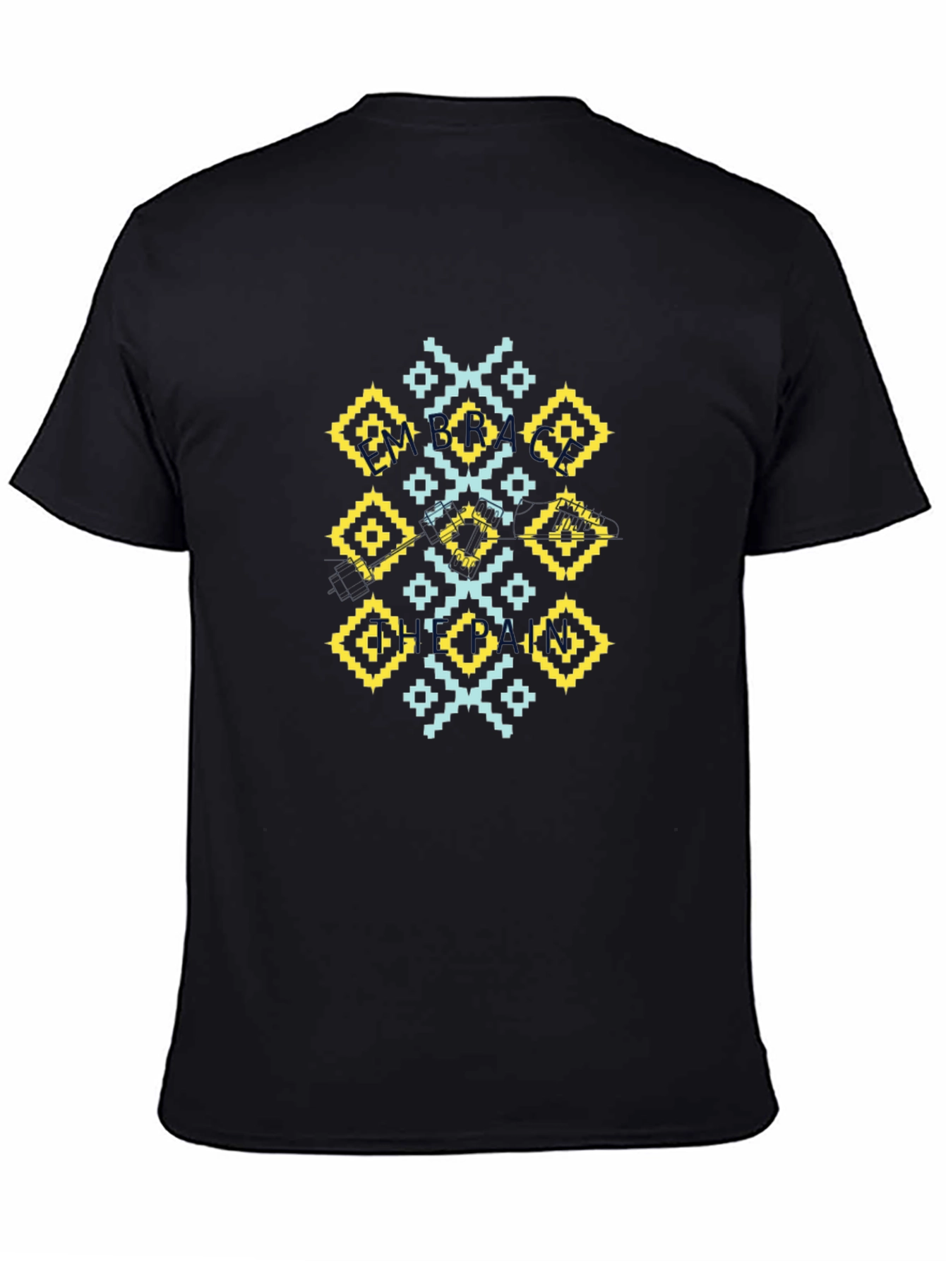 Geometric Pattern Black T-Shirt