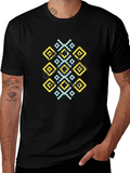 Geometric Pattern Black T-Shirt