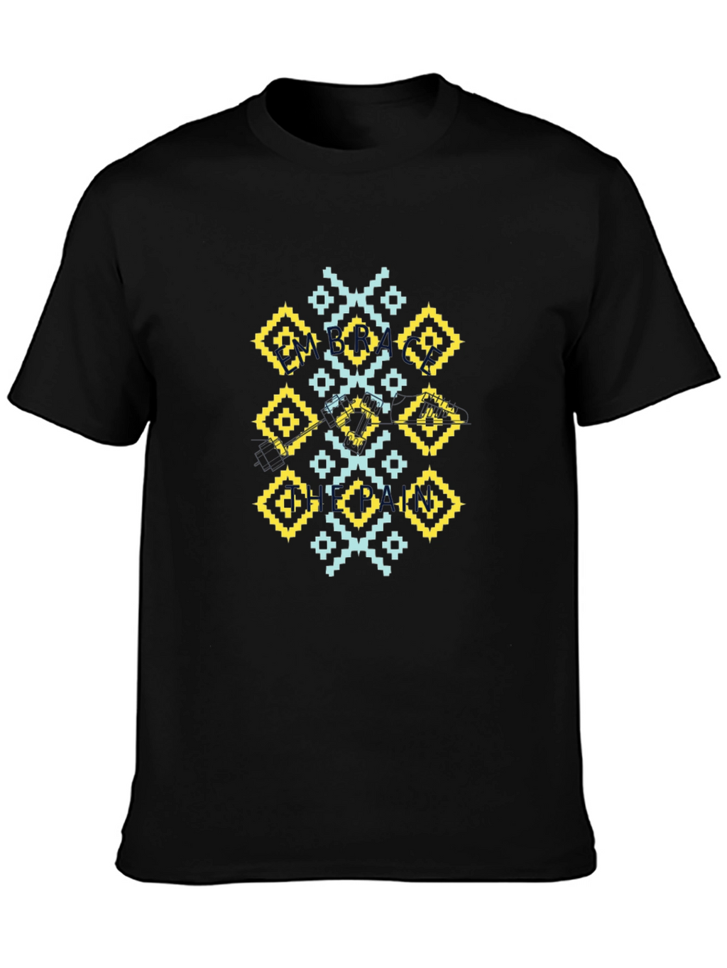 Geometric Pattern Black T-Shirt
