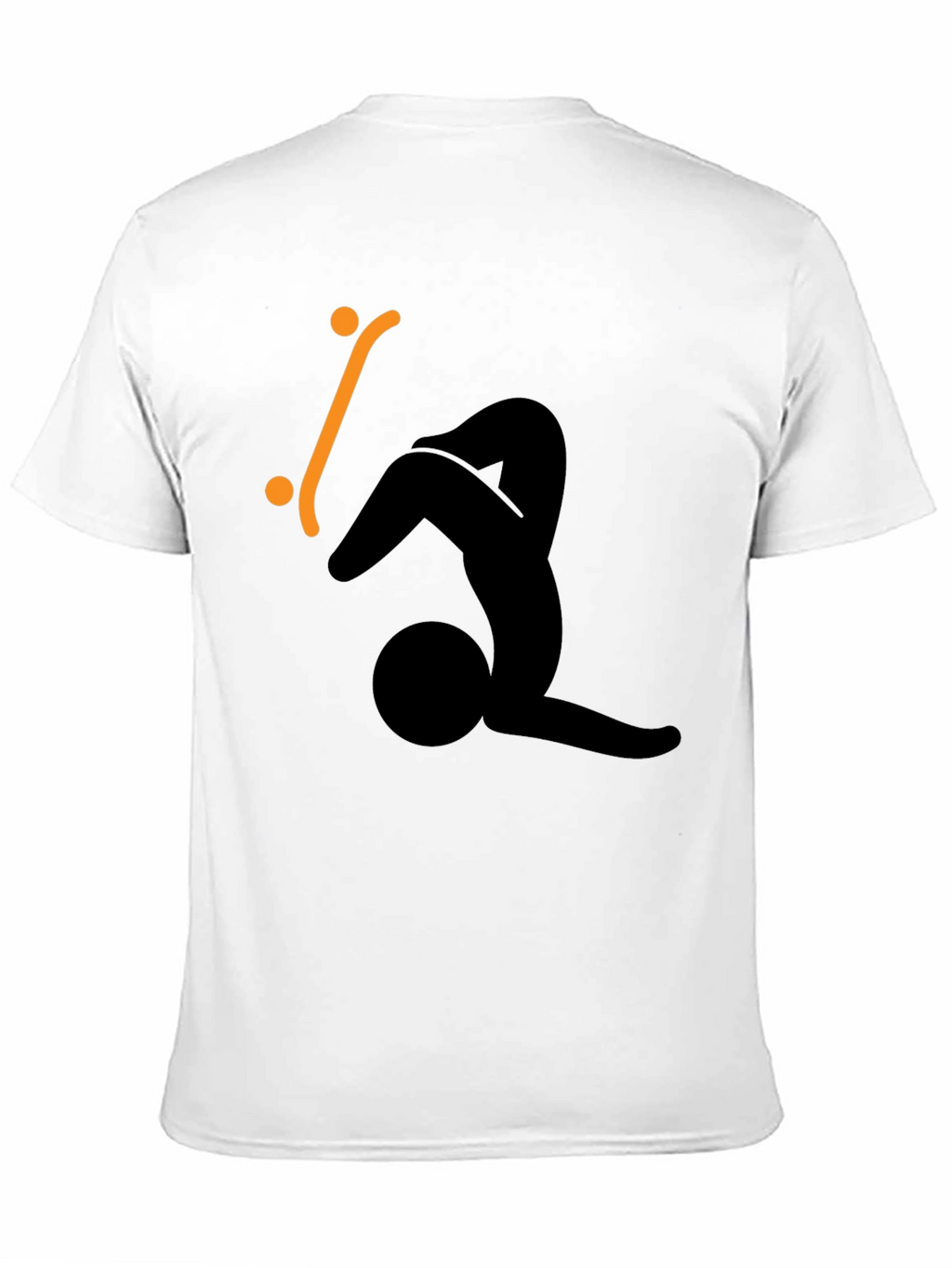 Skateboard Silhouette Graphic Tee - Black