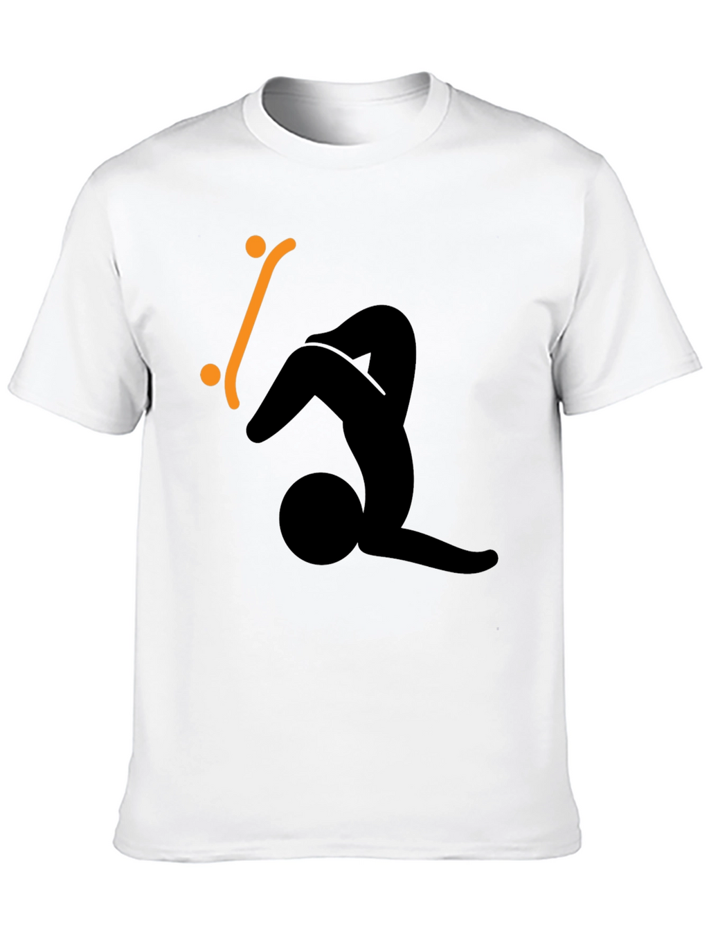 Skateboard Silhouette Graphic Tee - Black