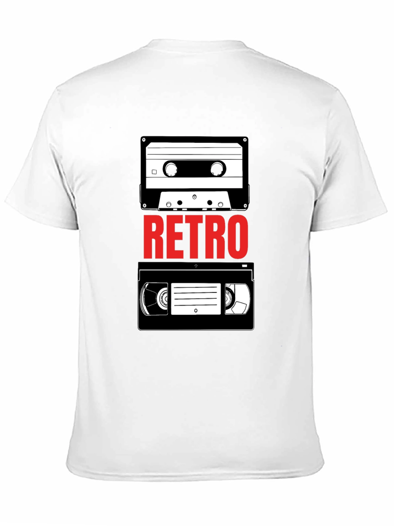 Retro Media T-Shirt - Cassette & VHS Tape Design
