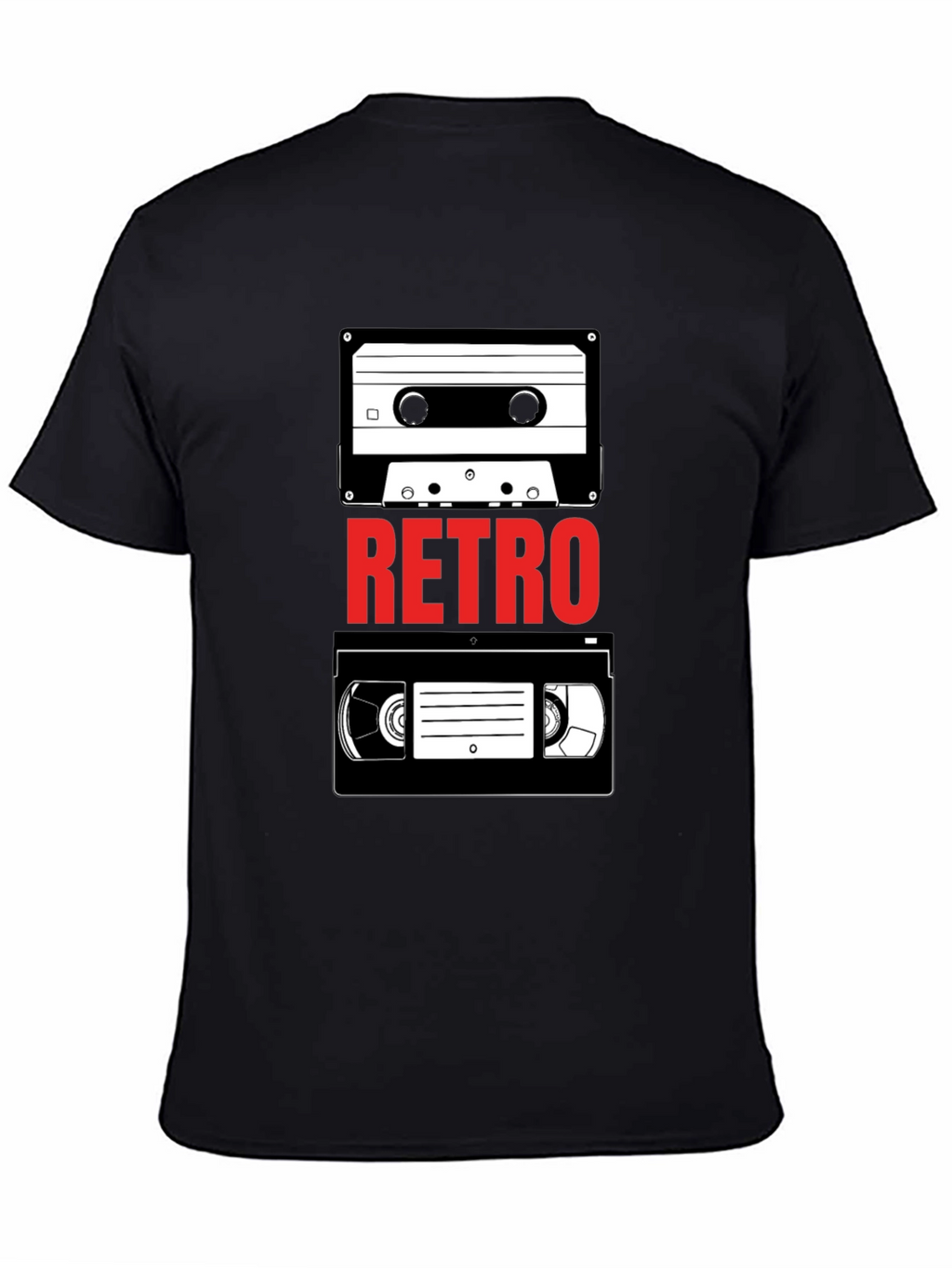 Retro Media T-Shirt - Cassette & VHS Tape Design