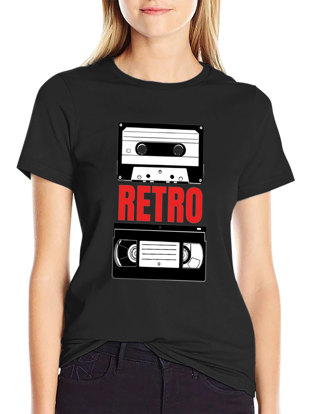 Retro Media T-Shirt - Cassette & VHS Tape Design
