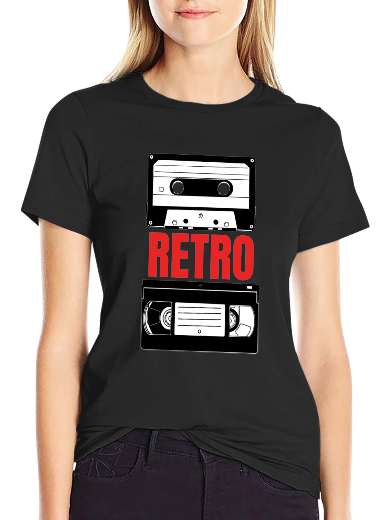 Retro Media T-Shirt - Cassette & VHS Tape Design
