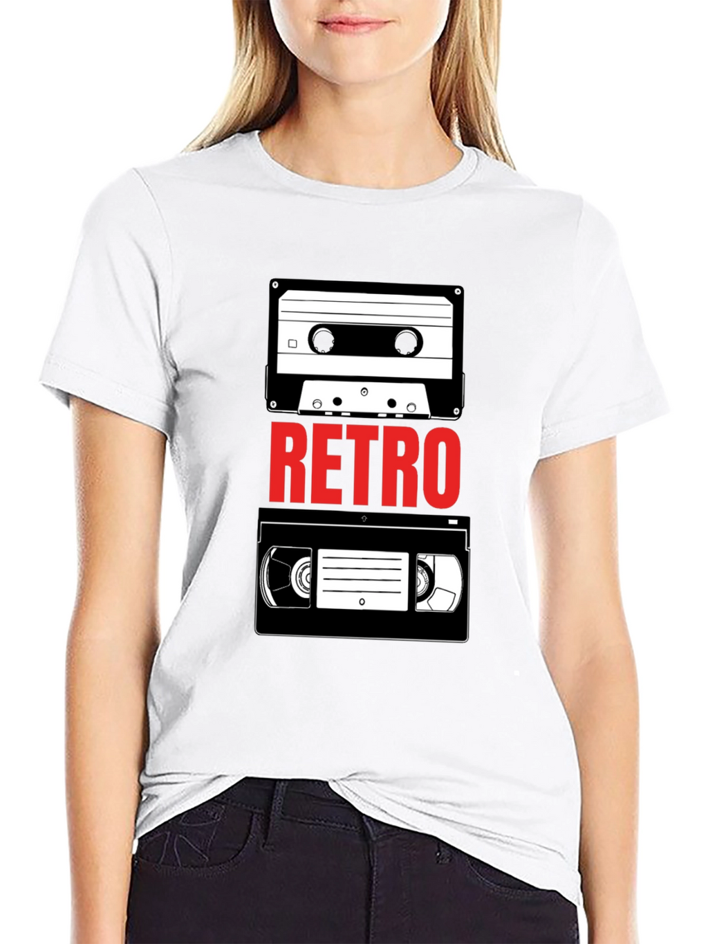 Retro Media T-Shirt - Cassette & VHS Tape Design