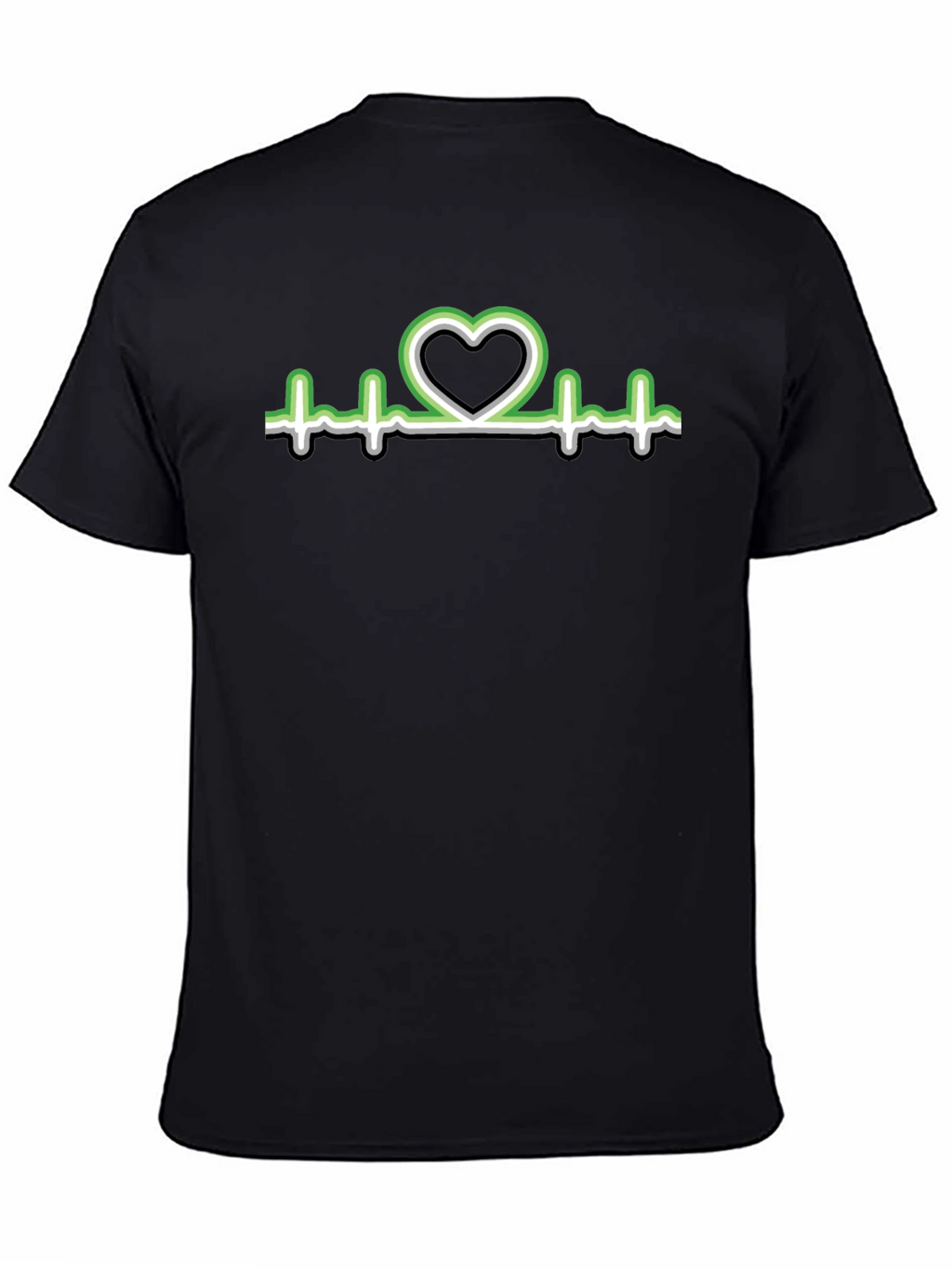 Heartbeat Aro Pride T-Shirt - Black