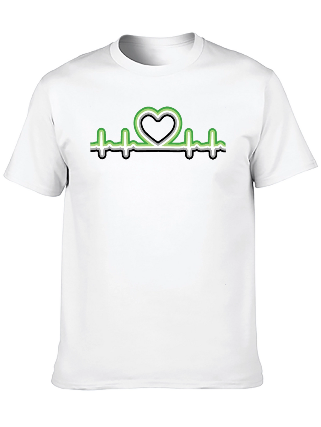 Heartbeat Aro Pride T-Shirt - Black
