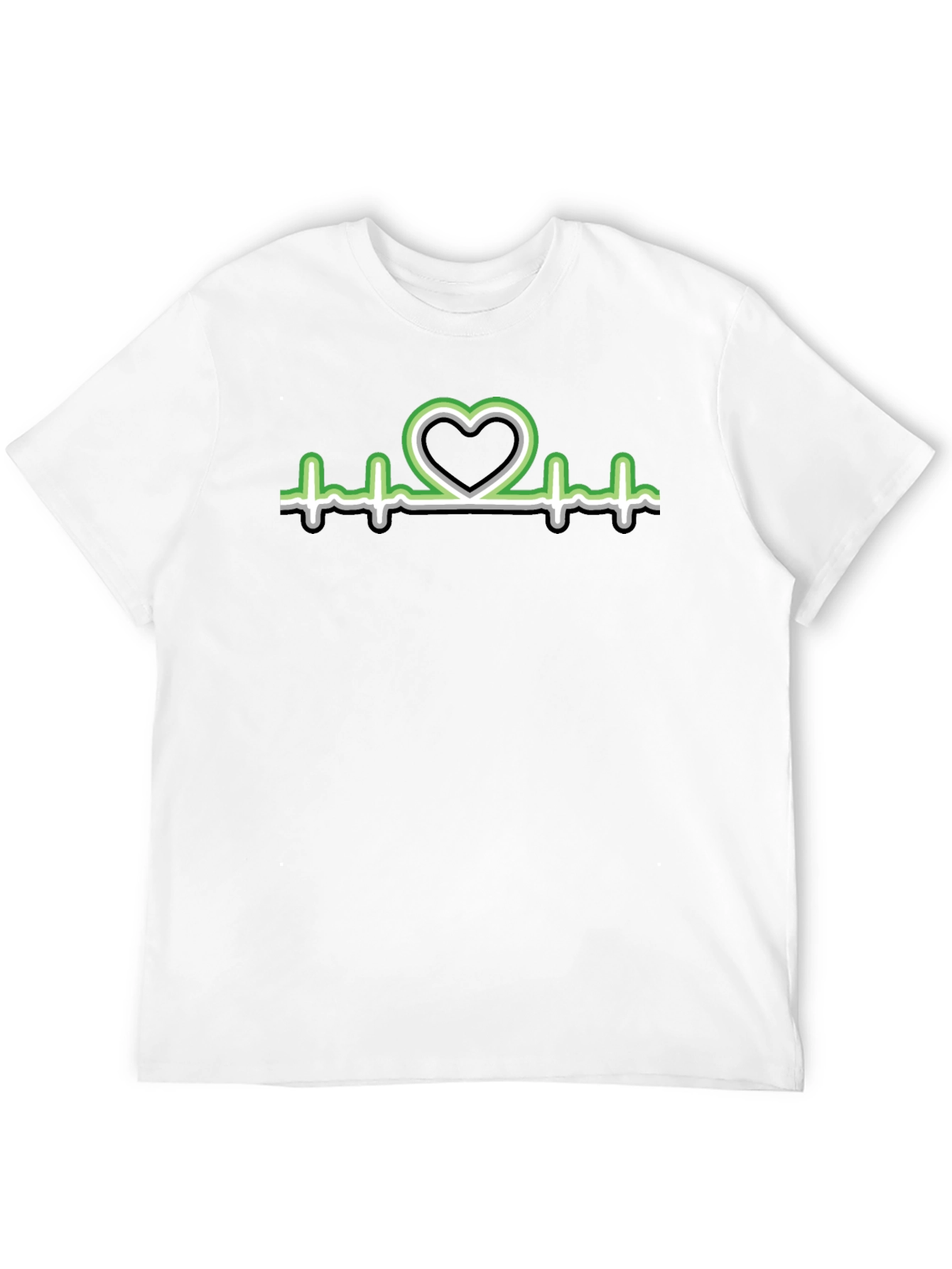 Heartbeat Aro Pride T-Shirt - Black