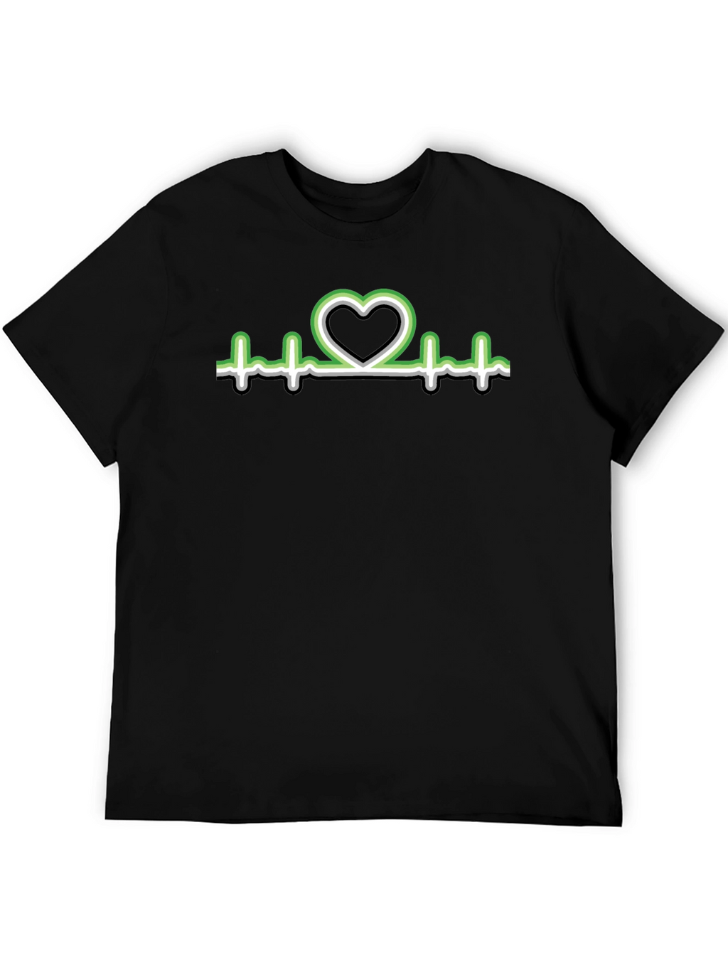 Heartbeat Aro Pride T-Shirt - Black