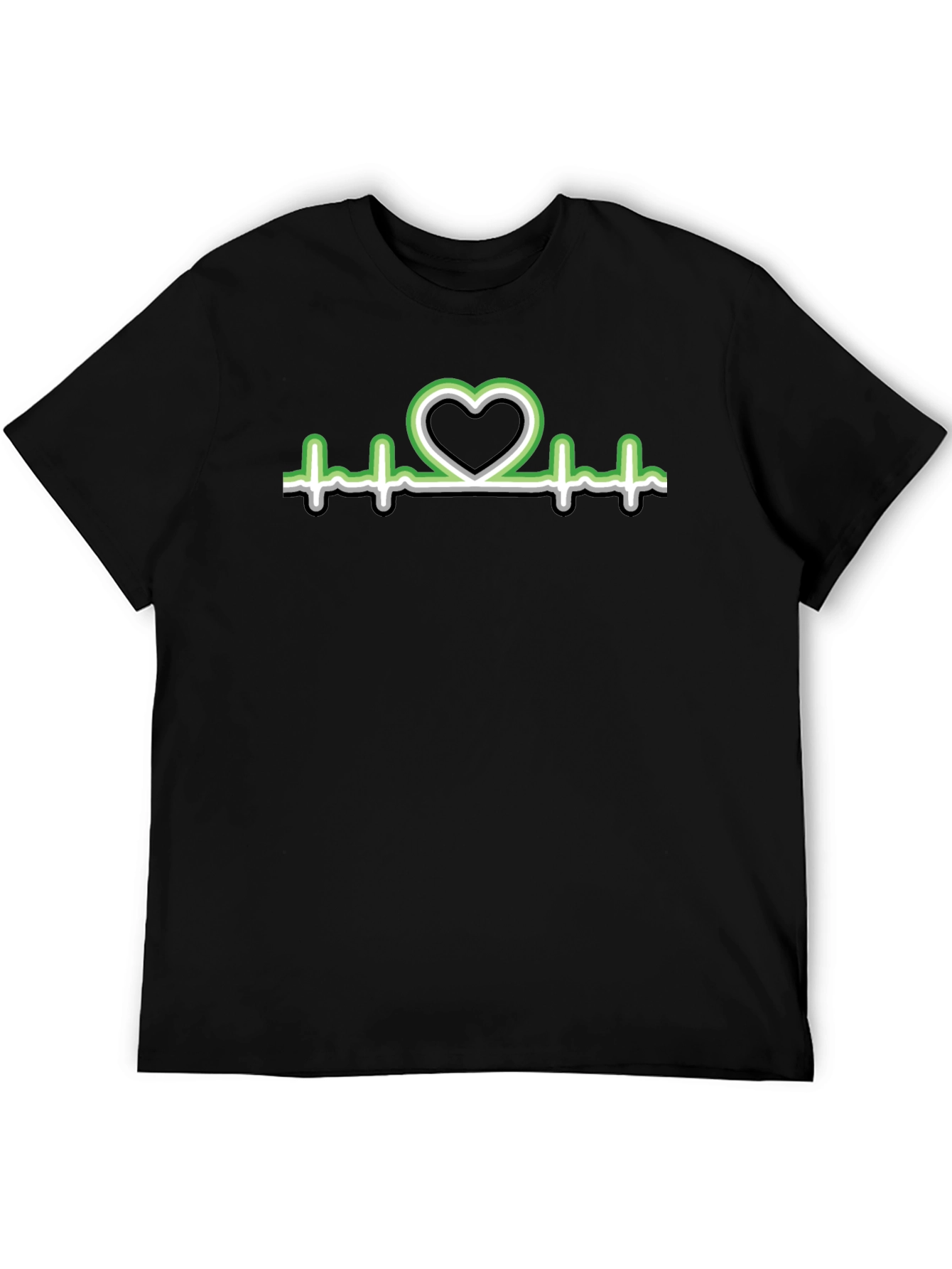 Heartbeat Aro Pride T-Shirt - Black