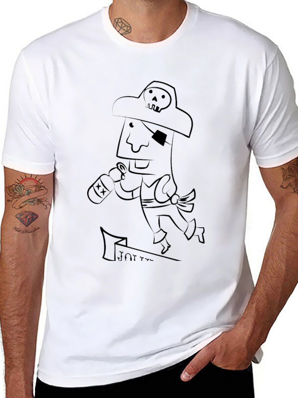 Pirate Cartoon Graphic T-Shirt