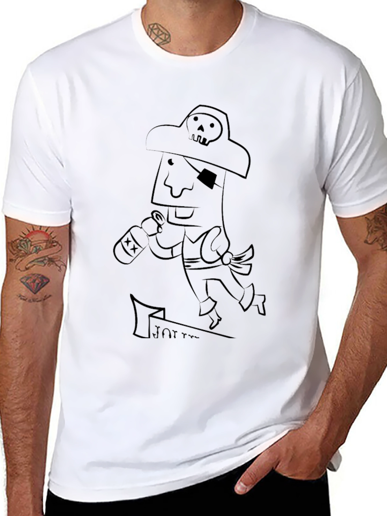 Pirate Cartoon Graphic T-Shirt