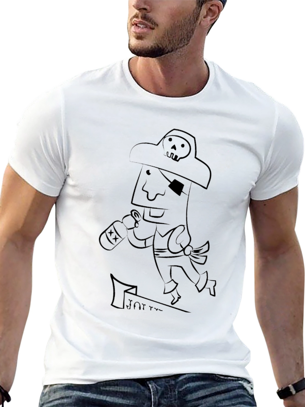 Pirate Cartoon Graphic T-Shirt