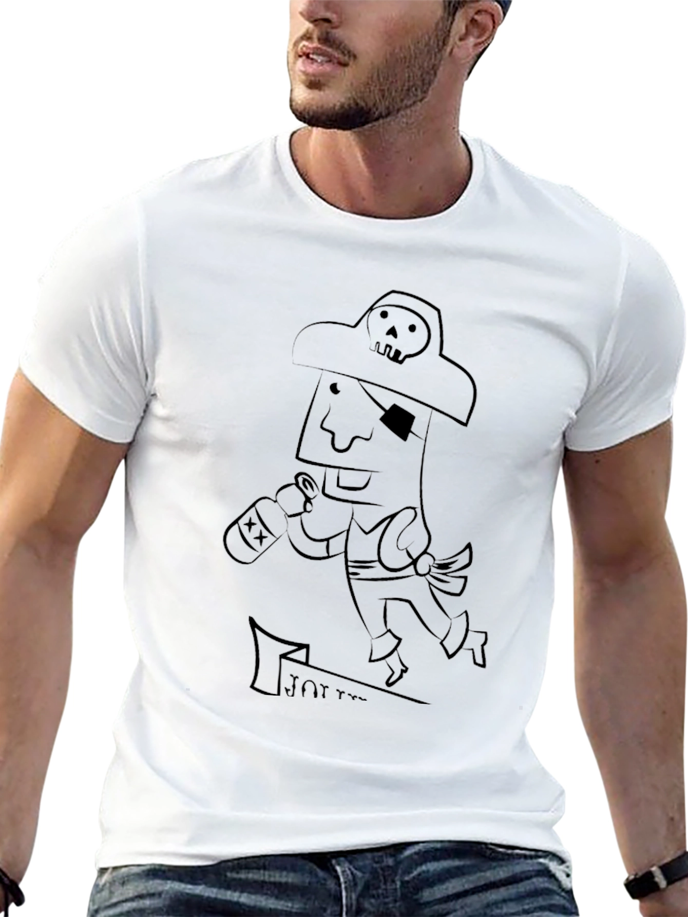 Pirate Cartoon Graphic T-Shirt