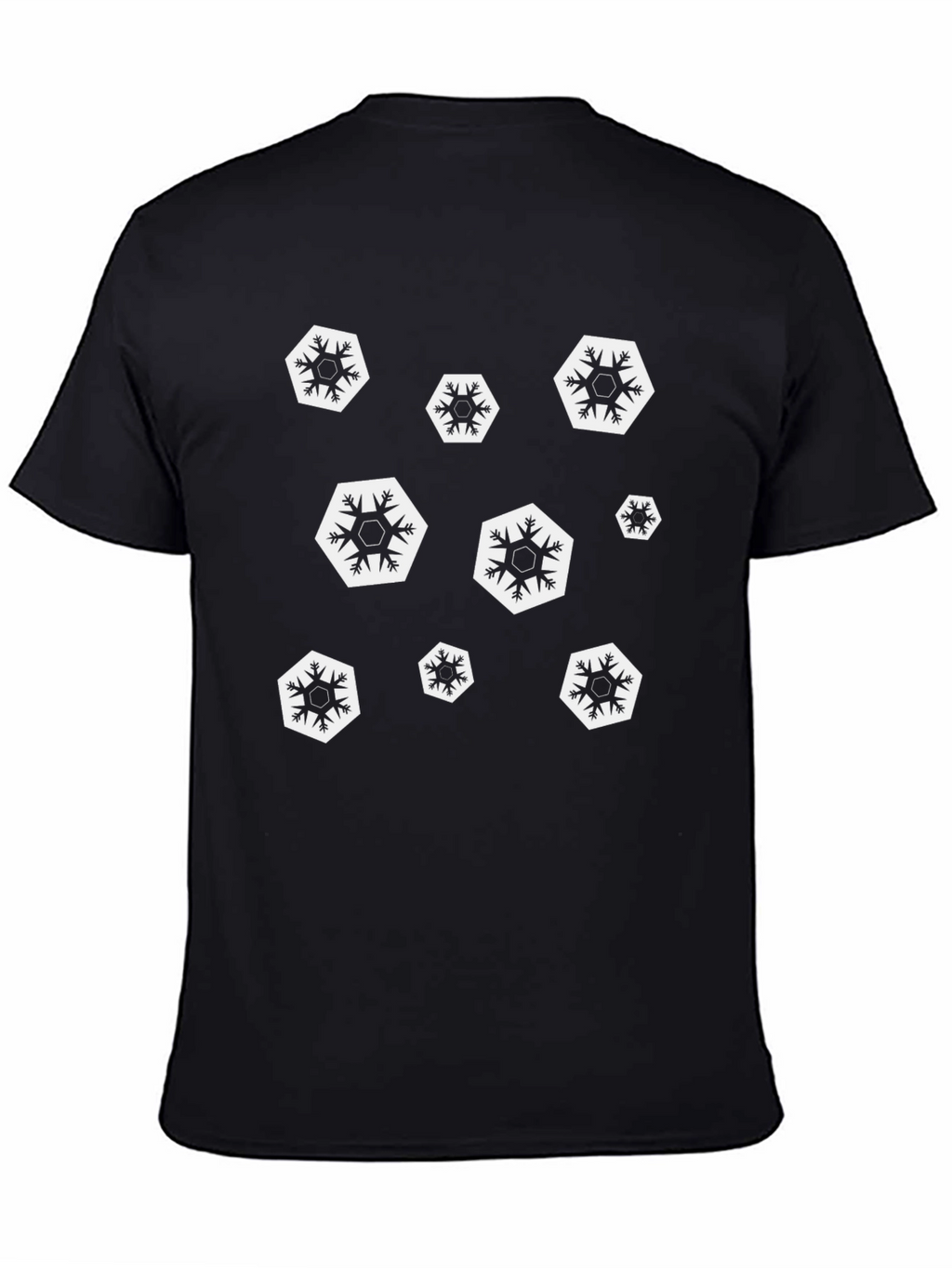 Snowflake Graphic Black T-Shirt