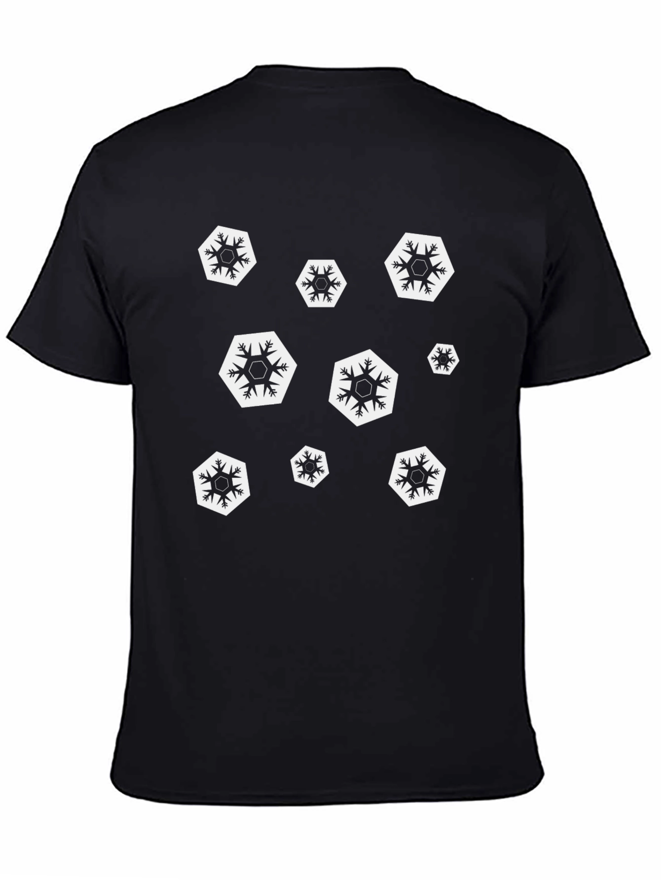 Snowflake Graphic Black T-Shirt