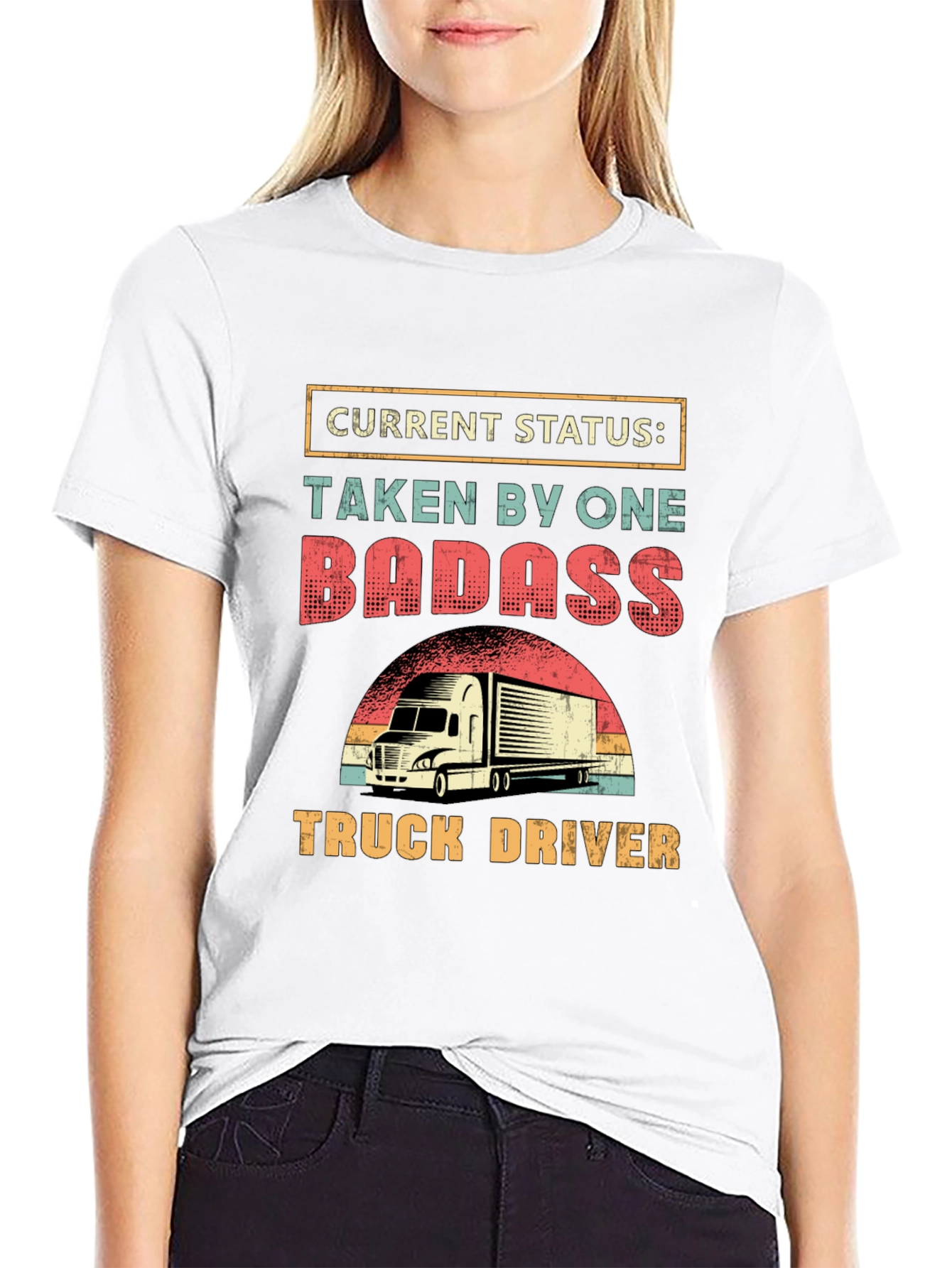 Badass Truck Driver Graphic Tee - Novelty Shirt