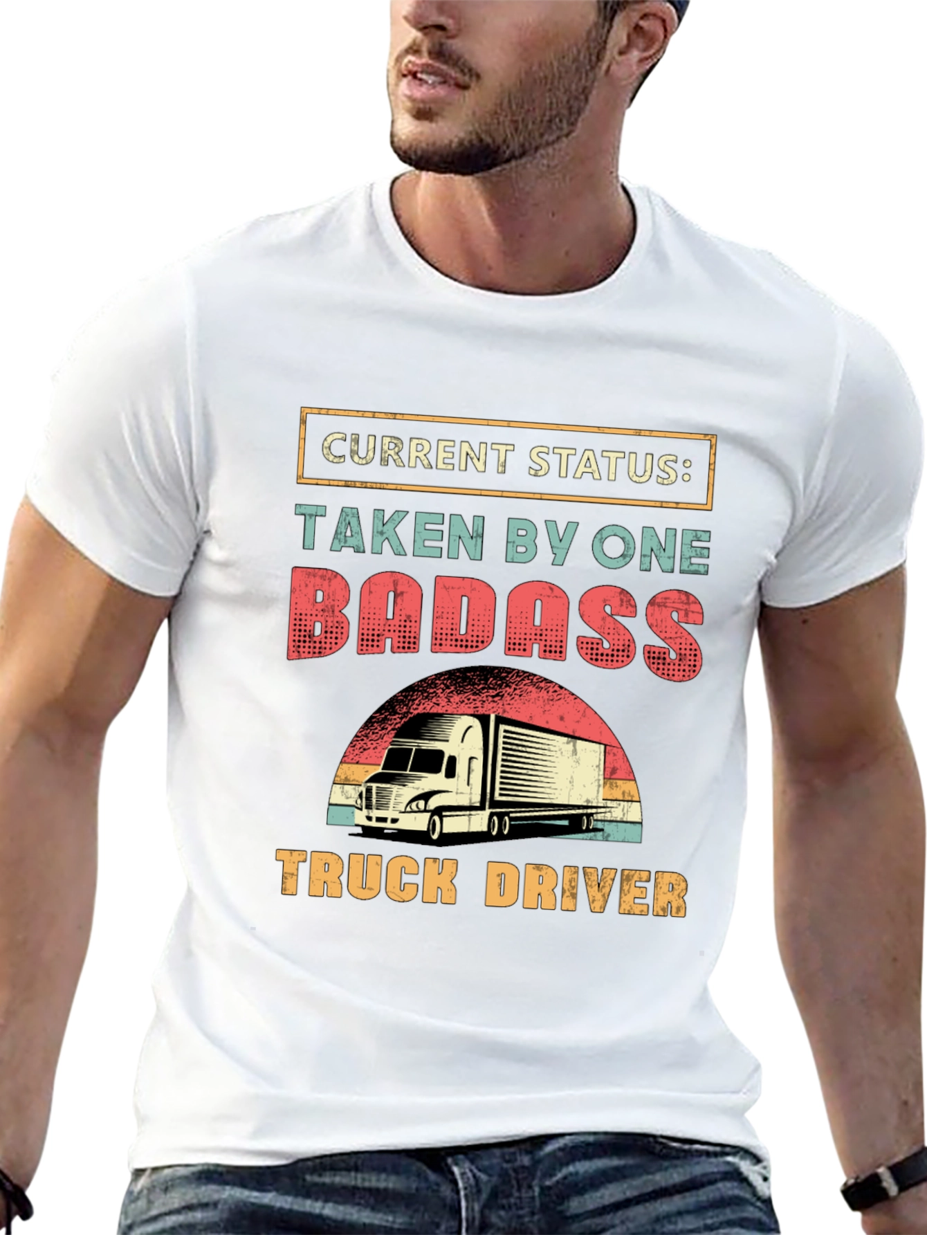 Badass Truck Driver Graphic Tee - Novelty Shirt