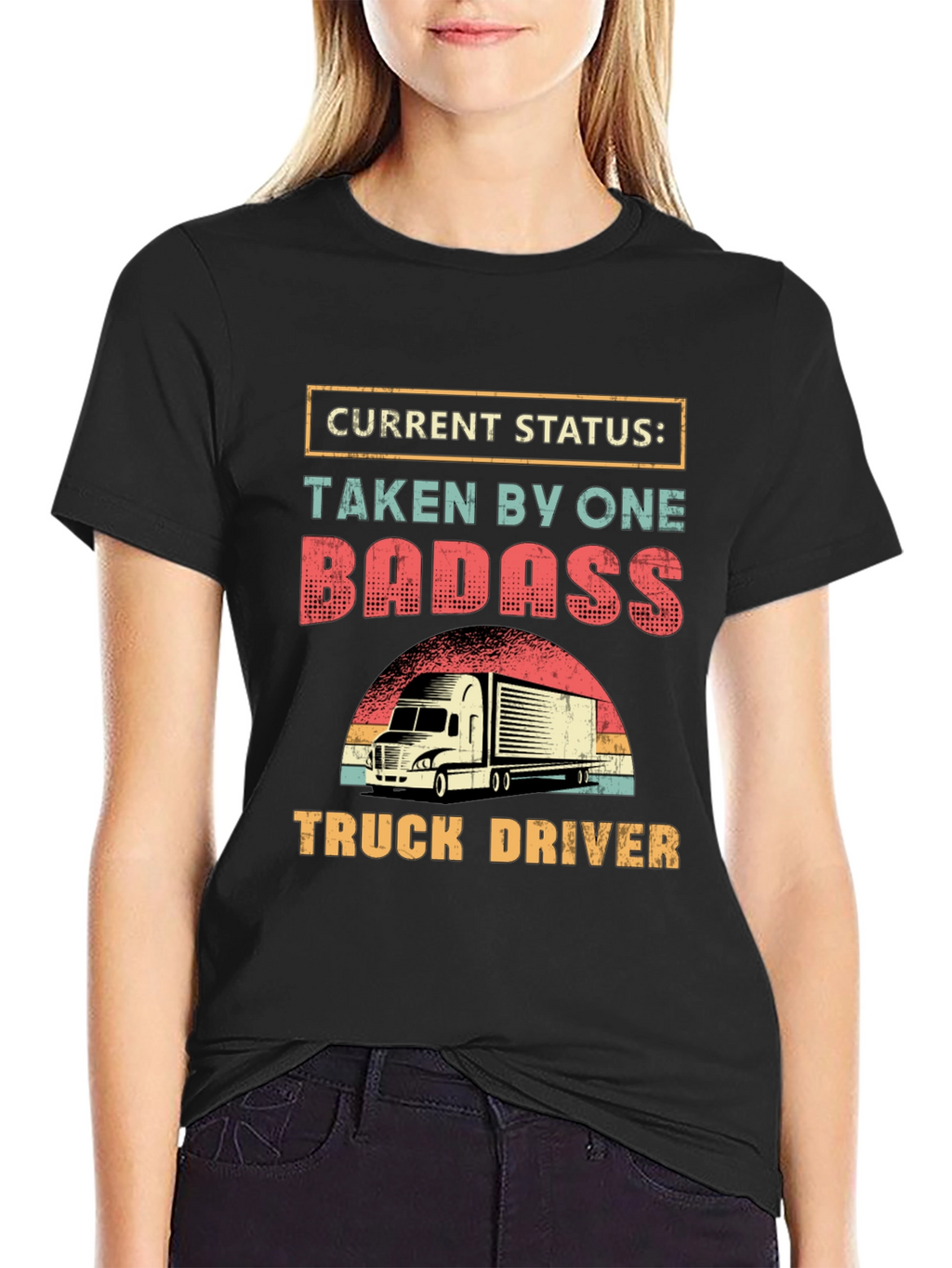 Badass Truck Driver Graphic Tee - Novelty Shirt