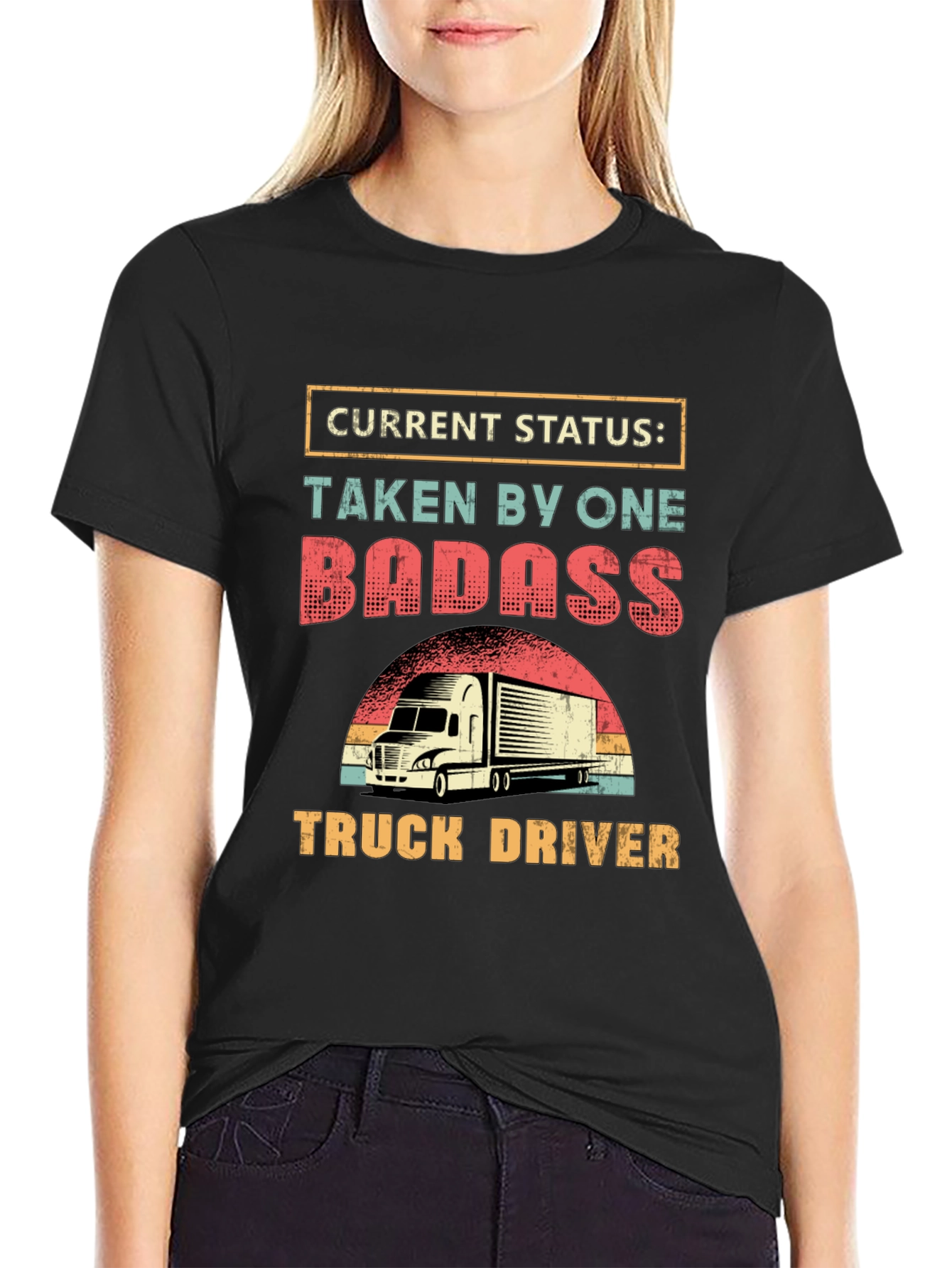 Badass Truck Driver Graphic Tee - Novelty Shirt
