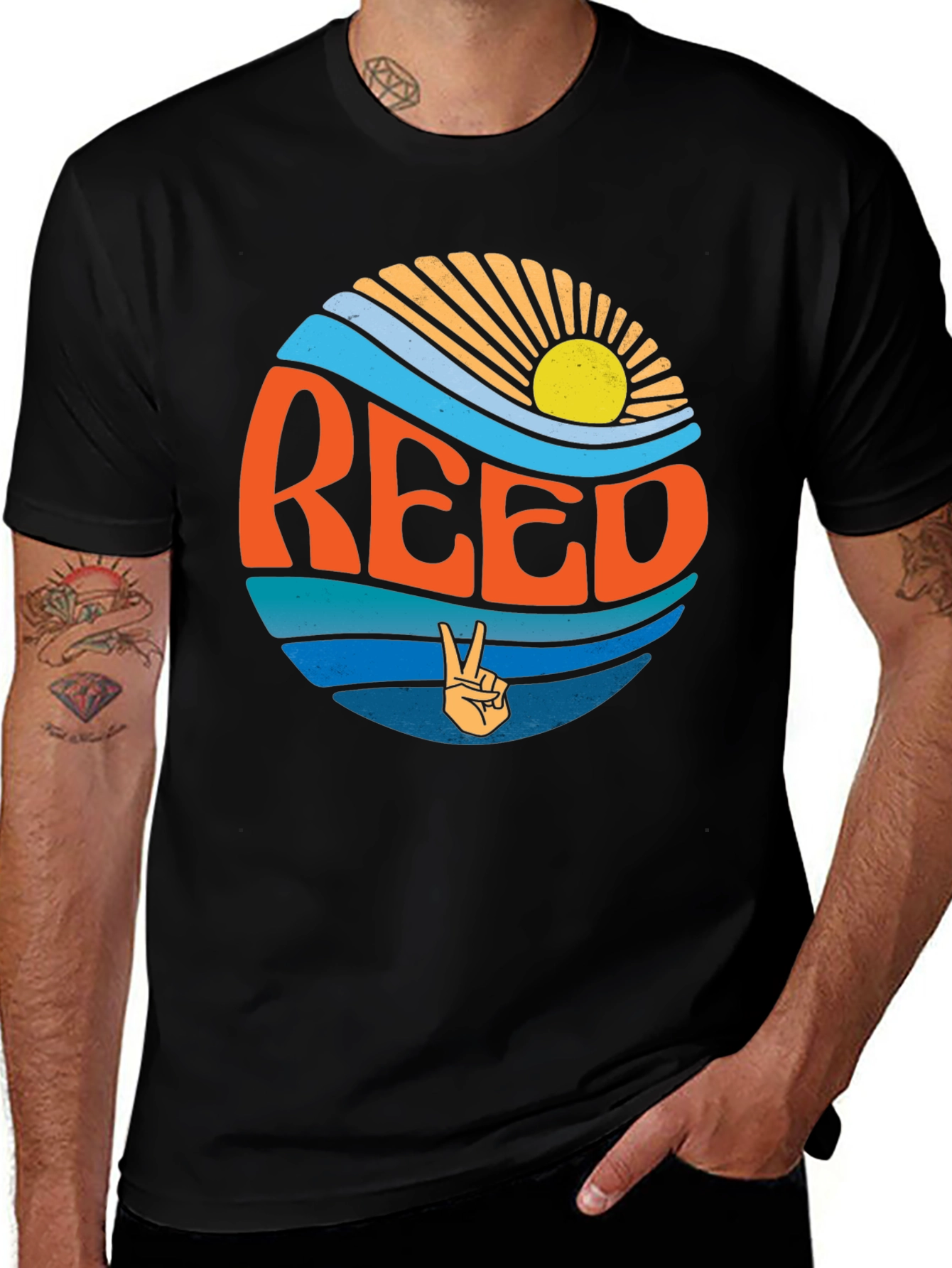 Reed Retro Graphic T-Shirt - Black Tee