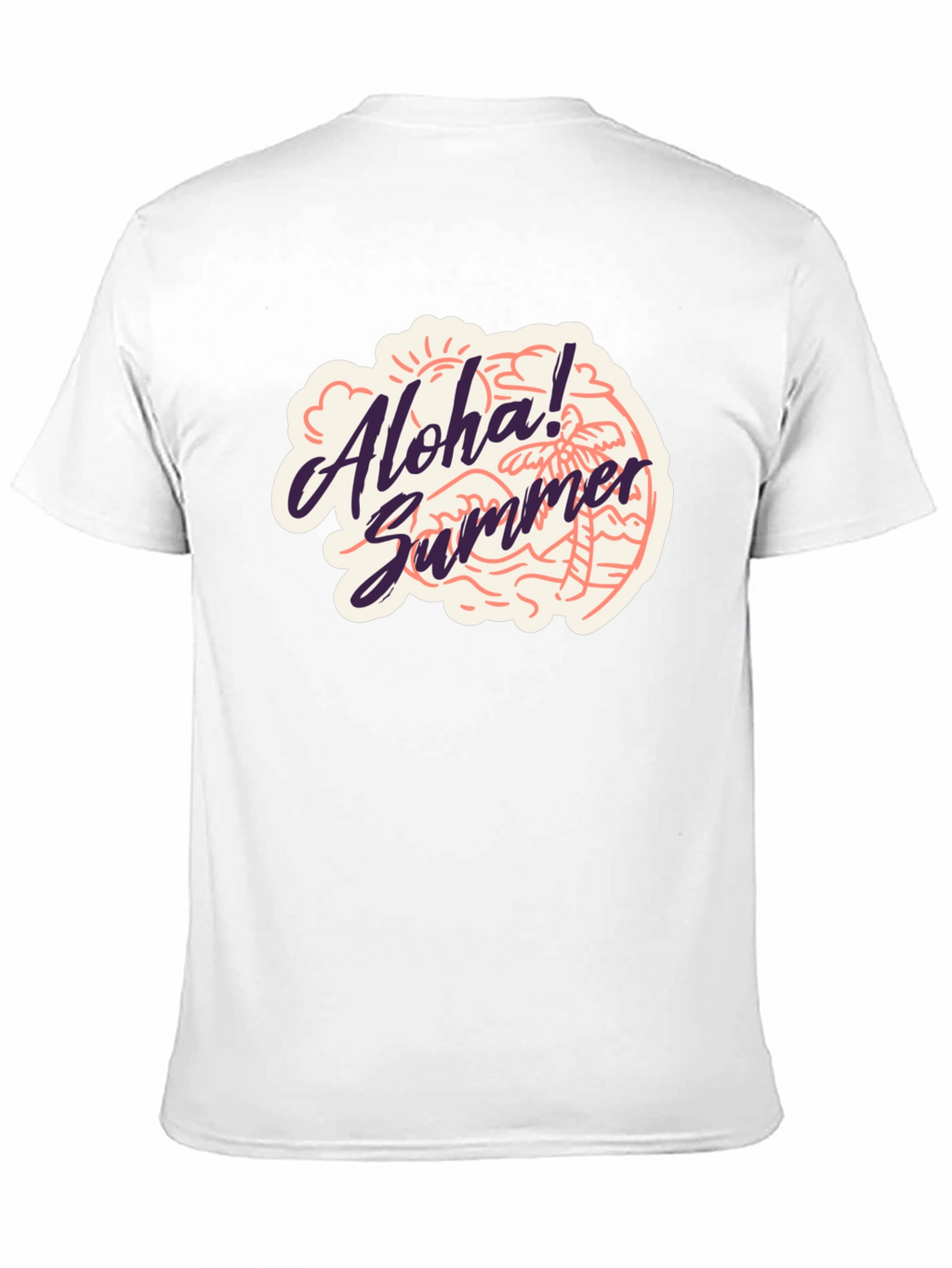 Aloha Summer Black T-Shirt - Beach Vibes