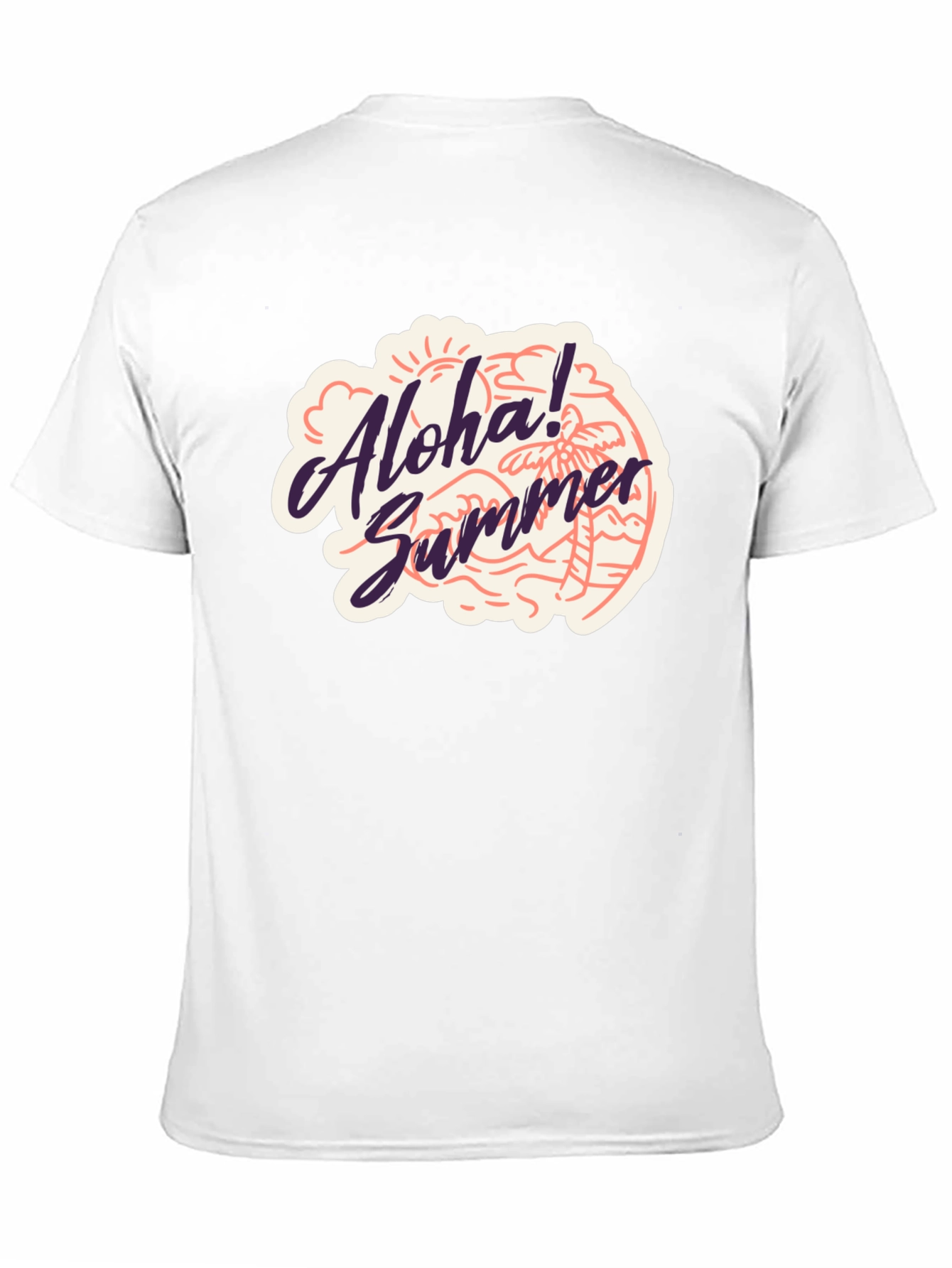 Aloha Summer Black T-Shirt - Beach Vibes
