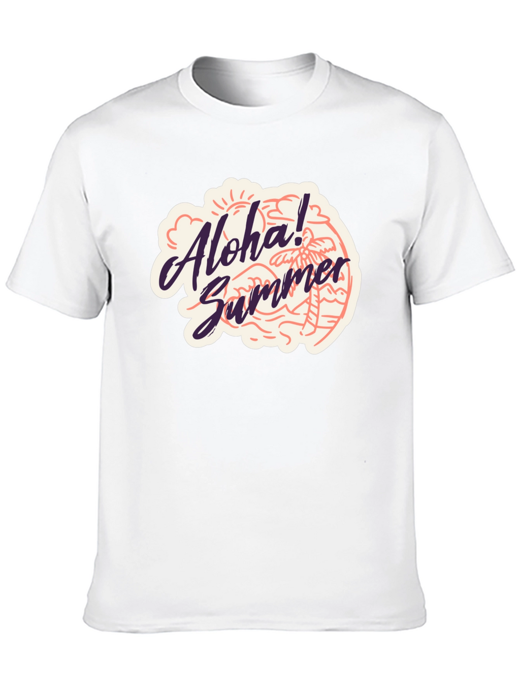Aloha Summer Black T-Shirt - Beach Vibes