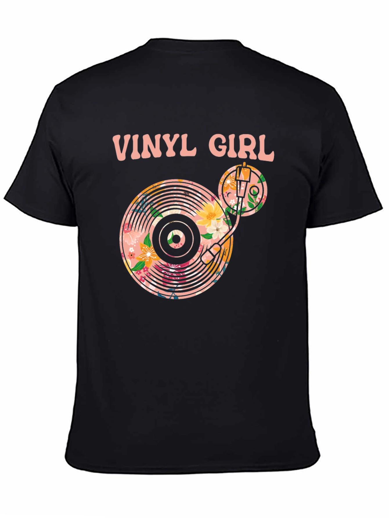 Vinyl Girl Floral Graphic T-Shirt
