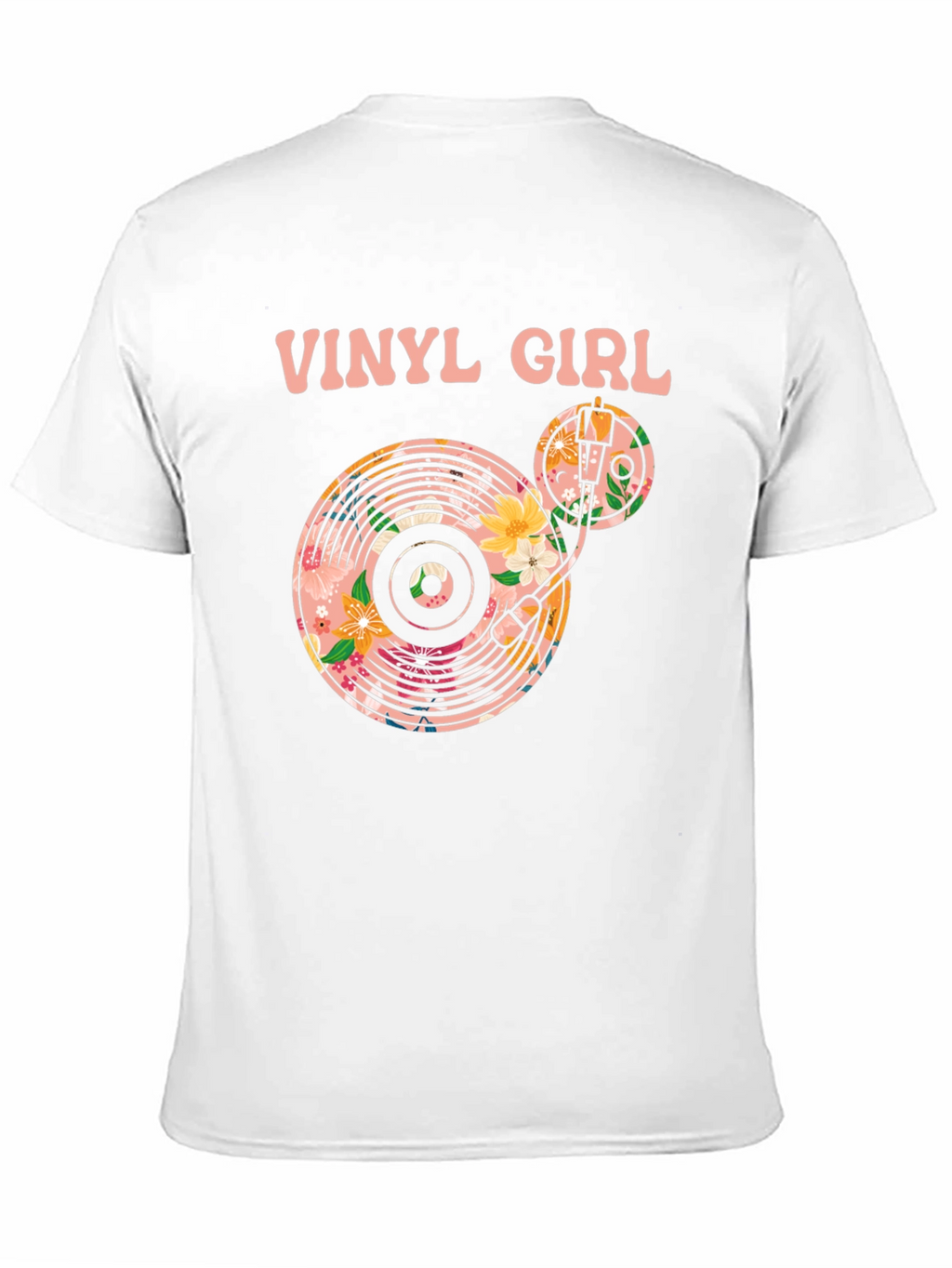 Vinyl Girl Floral Graphic T-Shirt