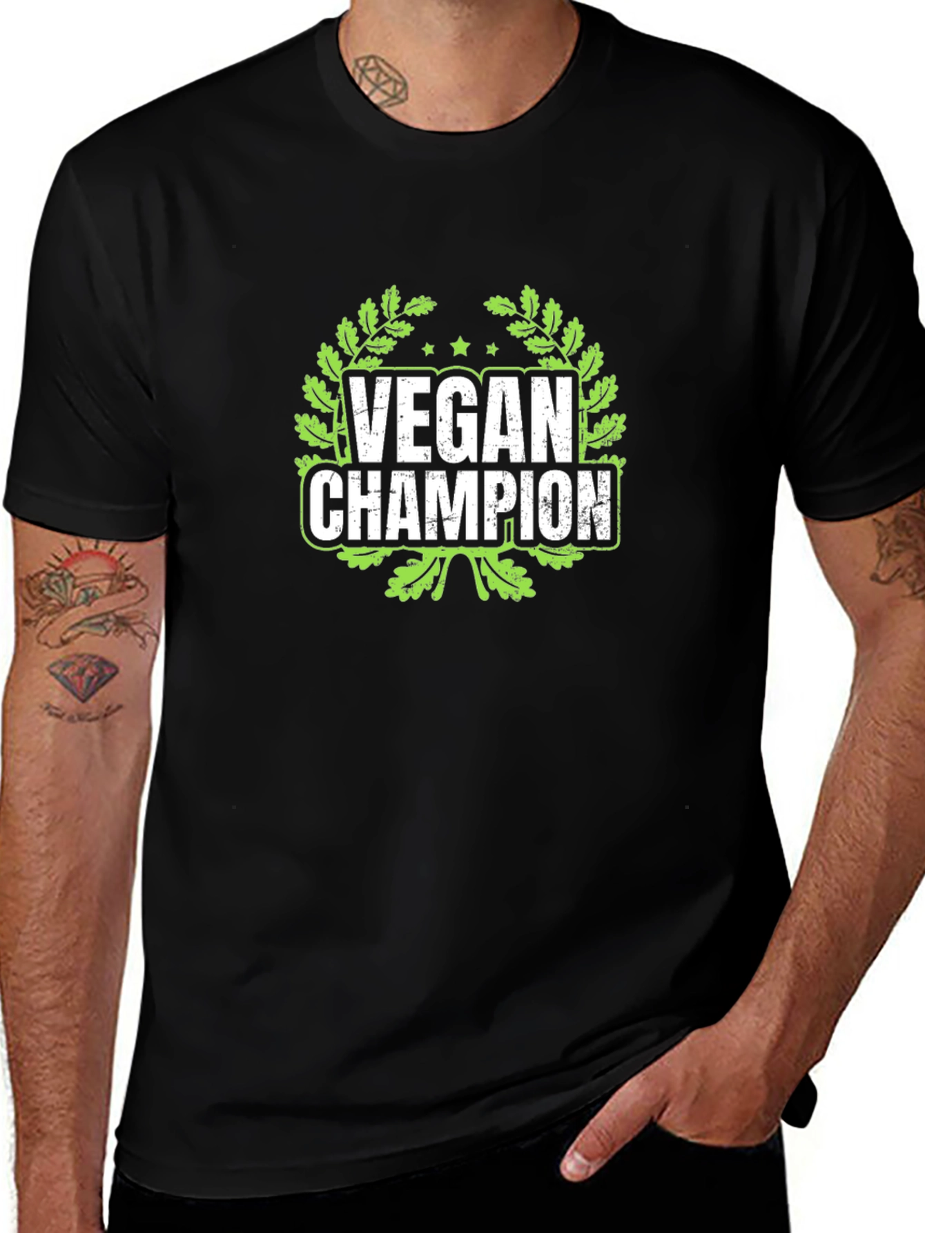 Vegan Champion Black T-Shirt