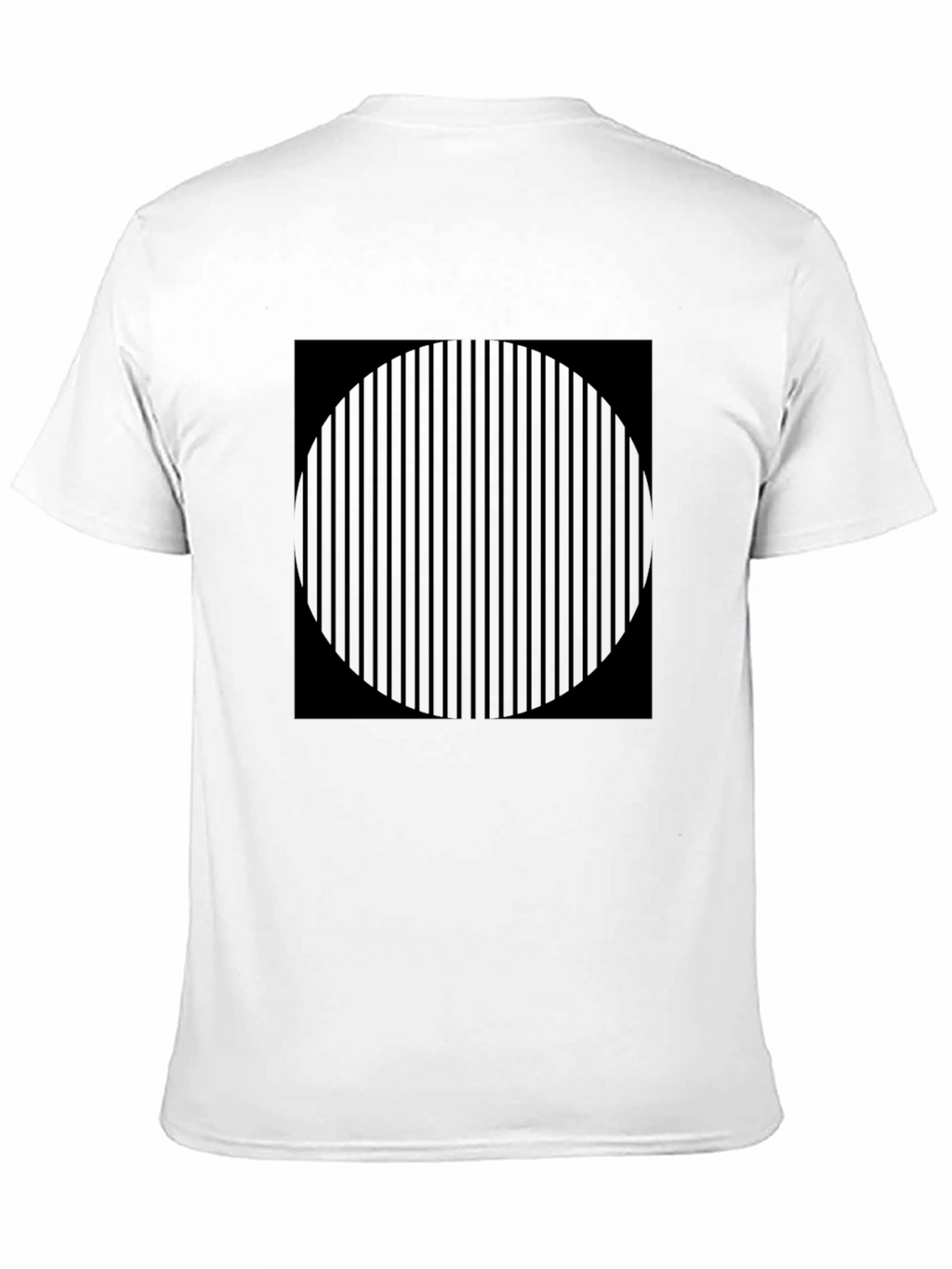Striped Circle Graphic Black T-Shirt