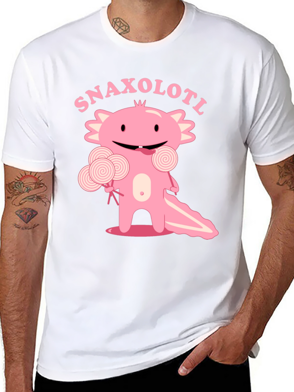 Snaxolotl T-Shirt - Cute Axolotl Candy Design