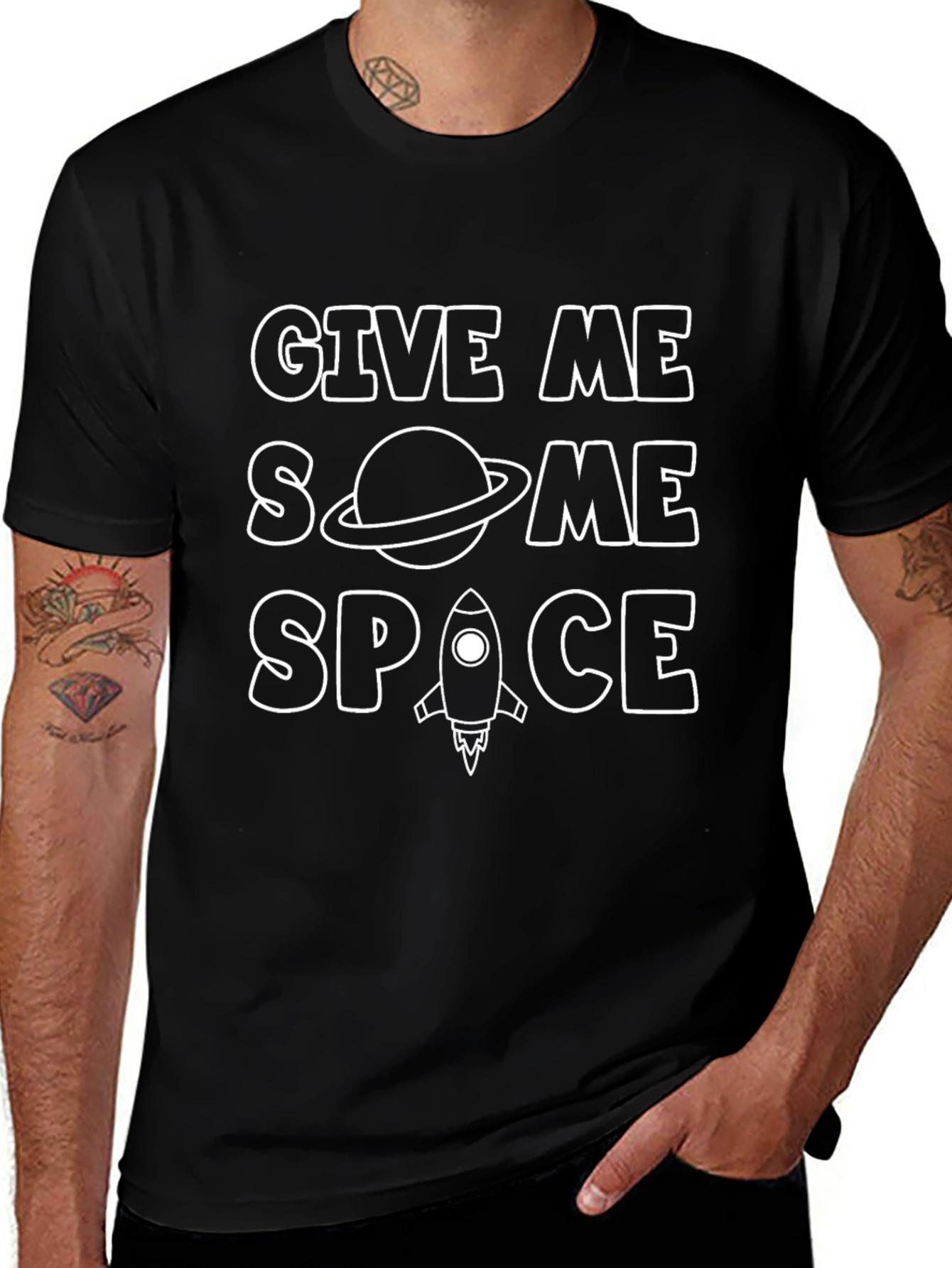 Give Me Some Space T-Shirt - Outer Space Rocket Graphic Tee