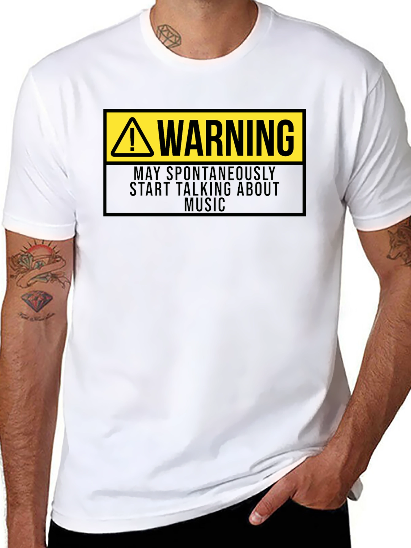 Warning: May Spontaneously Talk About Music T-Shirt