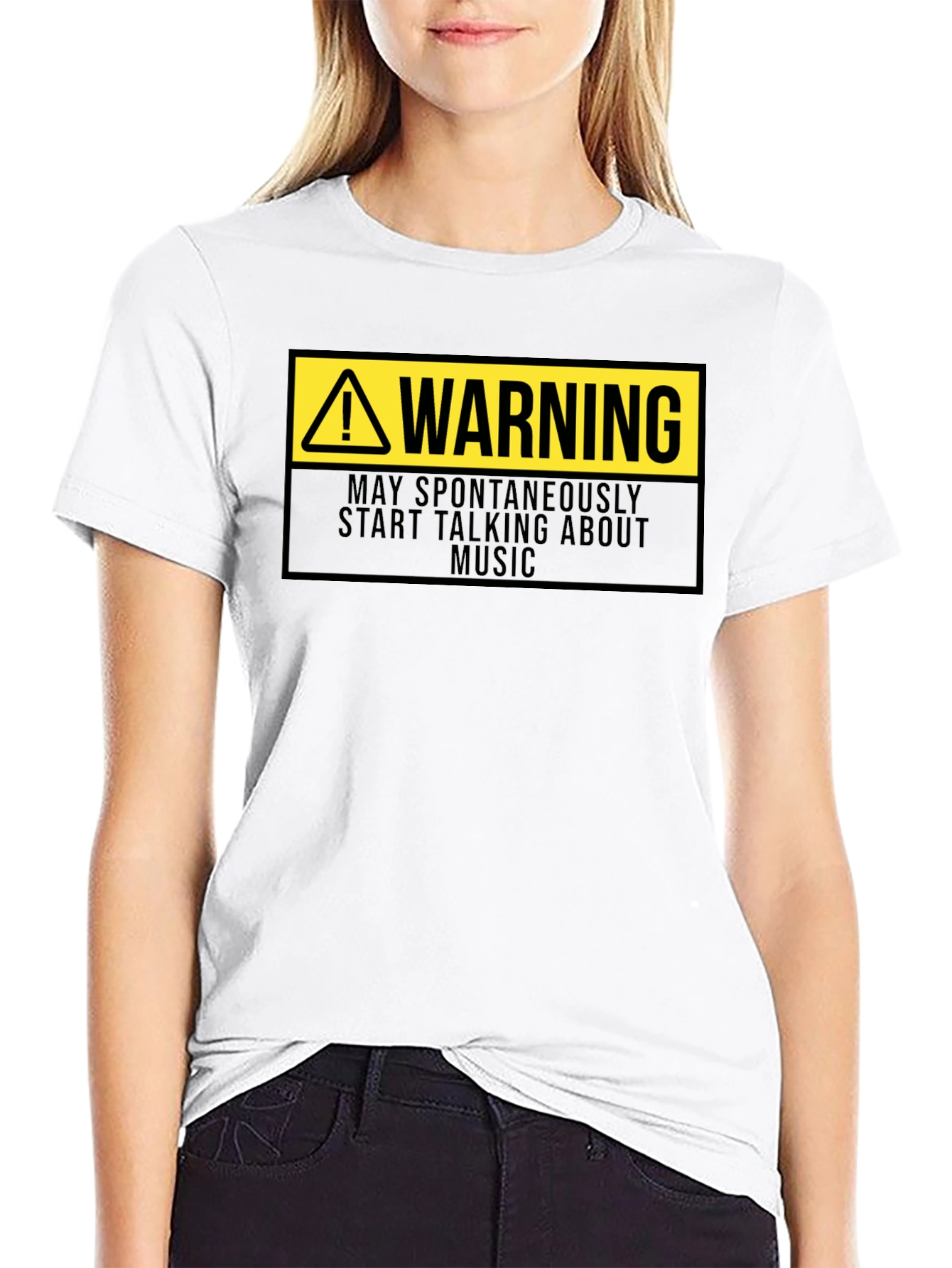 Warning: May Spontaneously Talk About Music T-Shirt