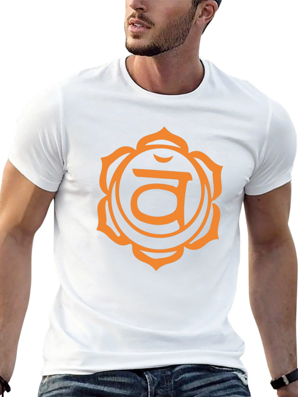 Root Chakra Graphic Tee - Black Cotton T-Shirt