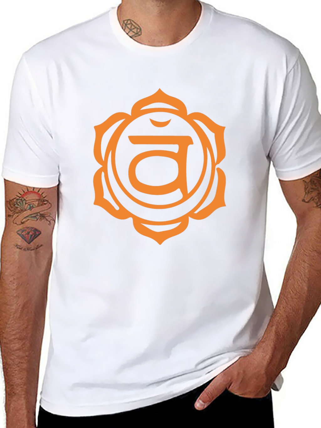 Root Chakra Graphic Tee - Black Cotton T-Shirt