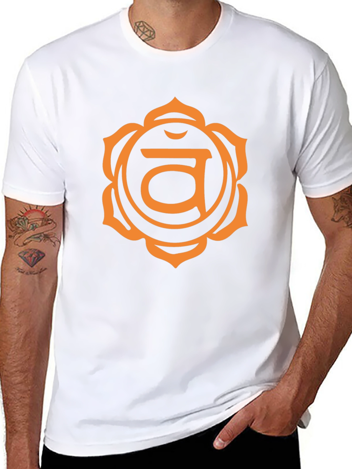 Root Chakra Graphic Tee - Black Cotton T-Shirt